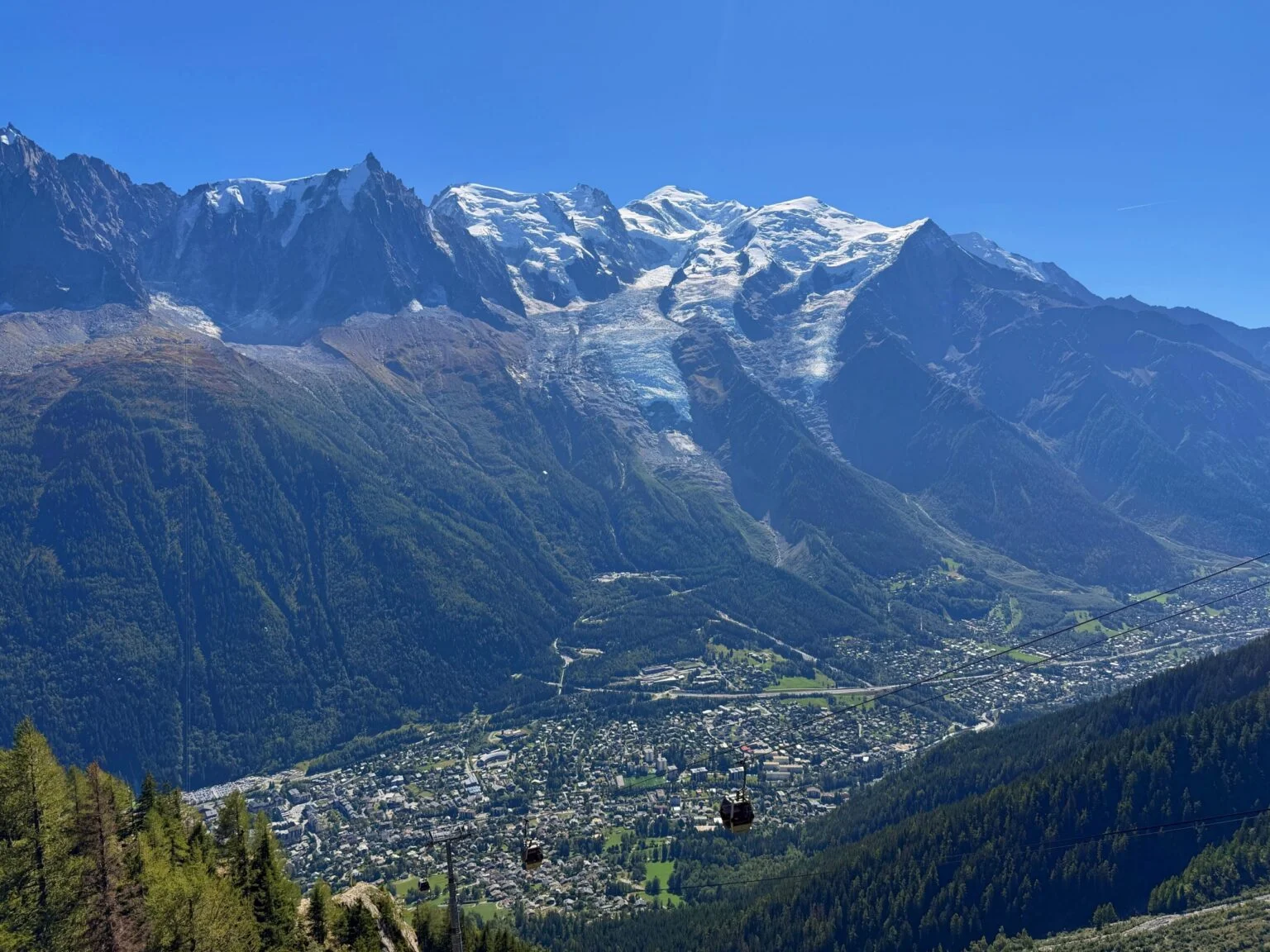 A nice view of the Chamonix-Mont-Blanc valley