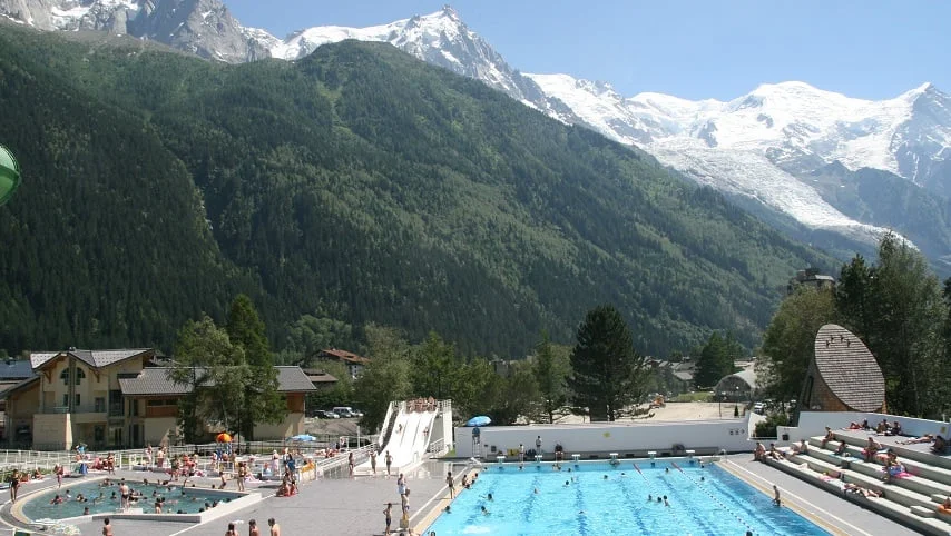 Outdoor pool at Chamonix sports centre