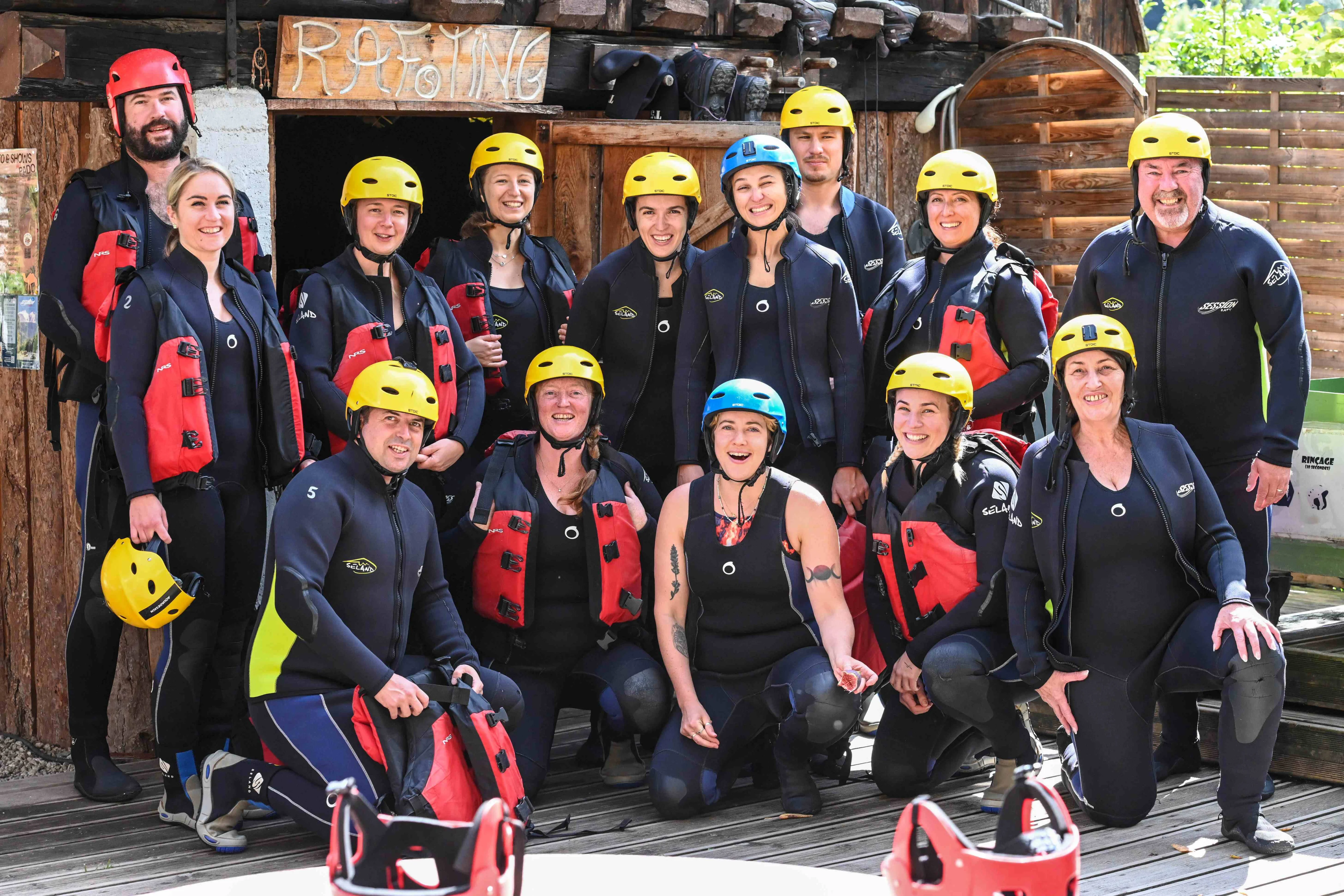 End of summer rafting in Chamonix
