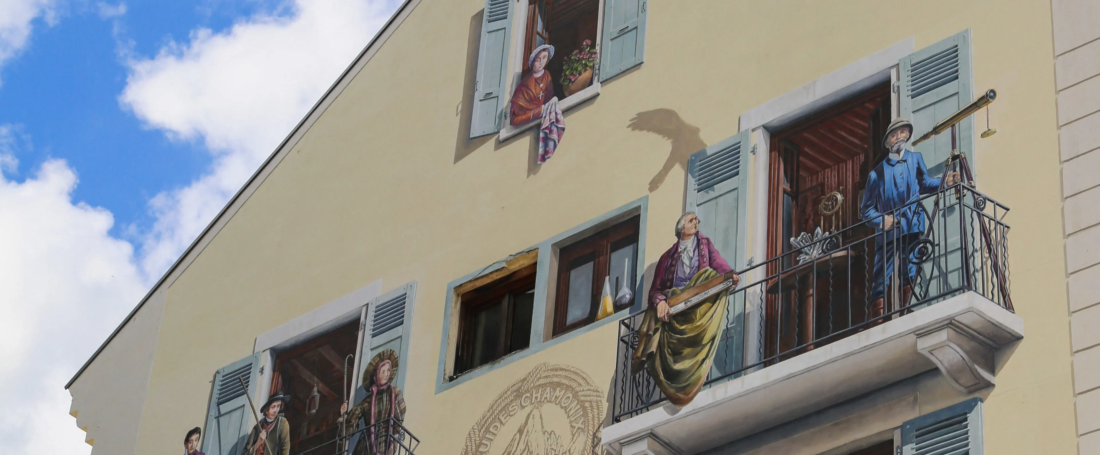 Chamonix's Mural of Mountain Guides