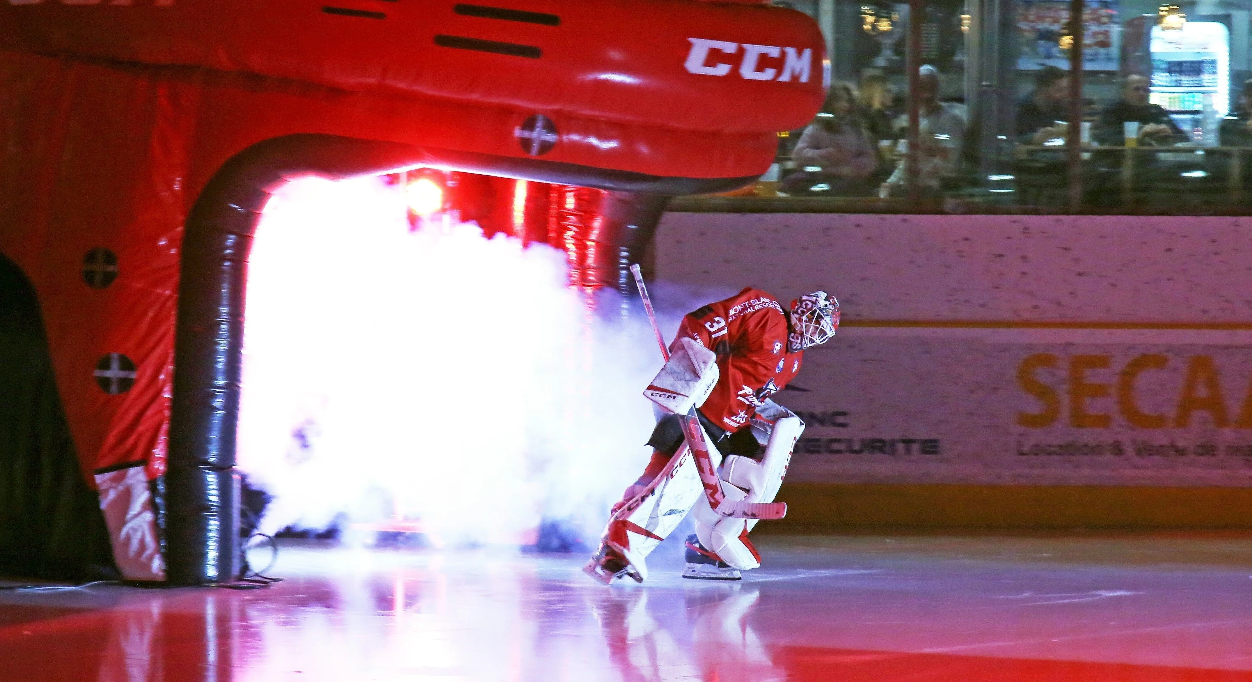 Ice hockey match in Chamonix