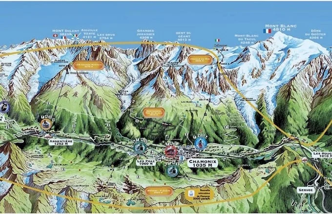Chamonix Summer Holiday(s), Summer lift pass, Chamonix map