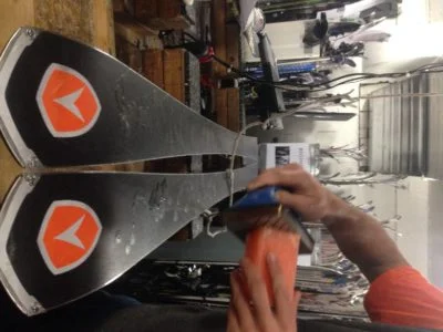 drip the wax on to the skis