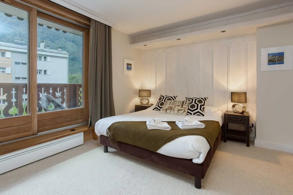 Master bedroom with balcony