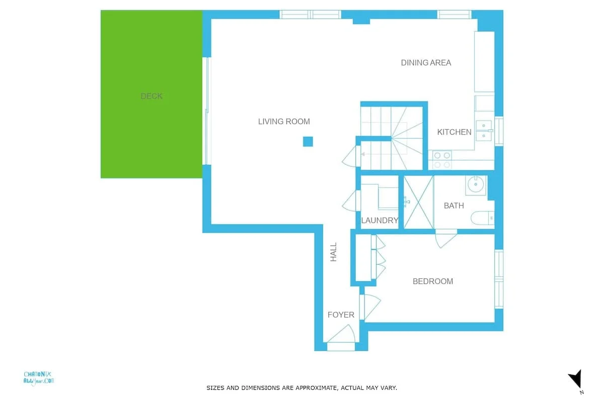 Ground floorplan - Chamois apartment