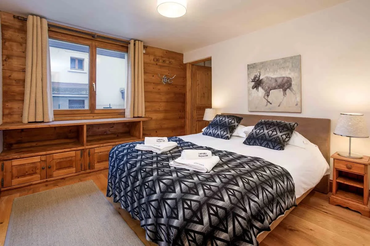 Master bedroom with double bed and ensuite bathroom