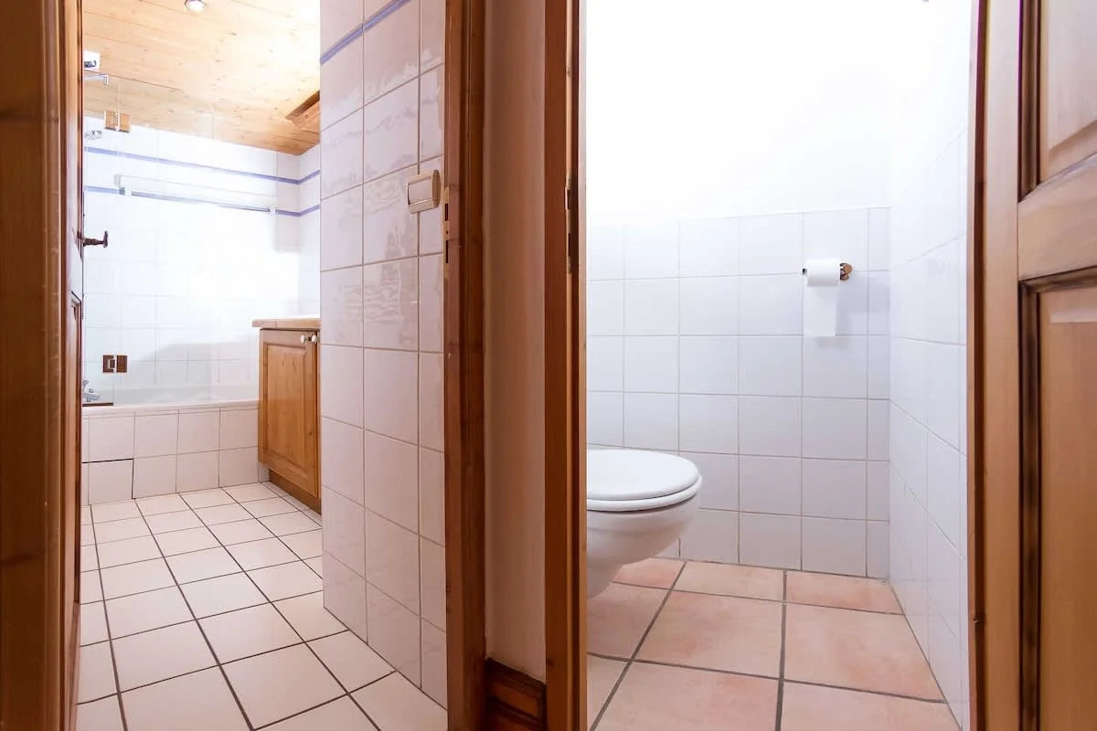 Separate toilet next to the bathroom