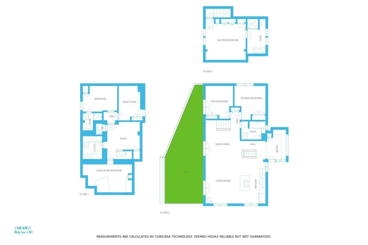 Chalet des Souchettes floorplan - scroll for more detail