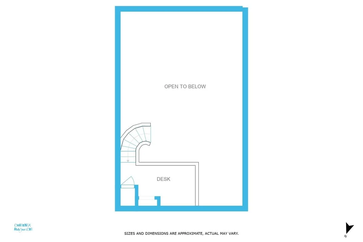 Chalet des Amis first floor plan - mezzanine