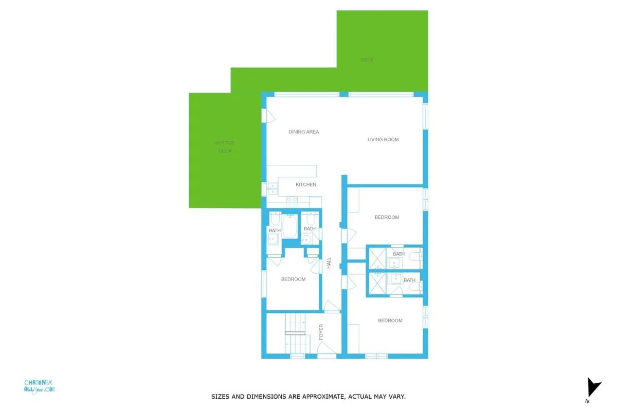 Chalet des Amis ground floor plan