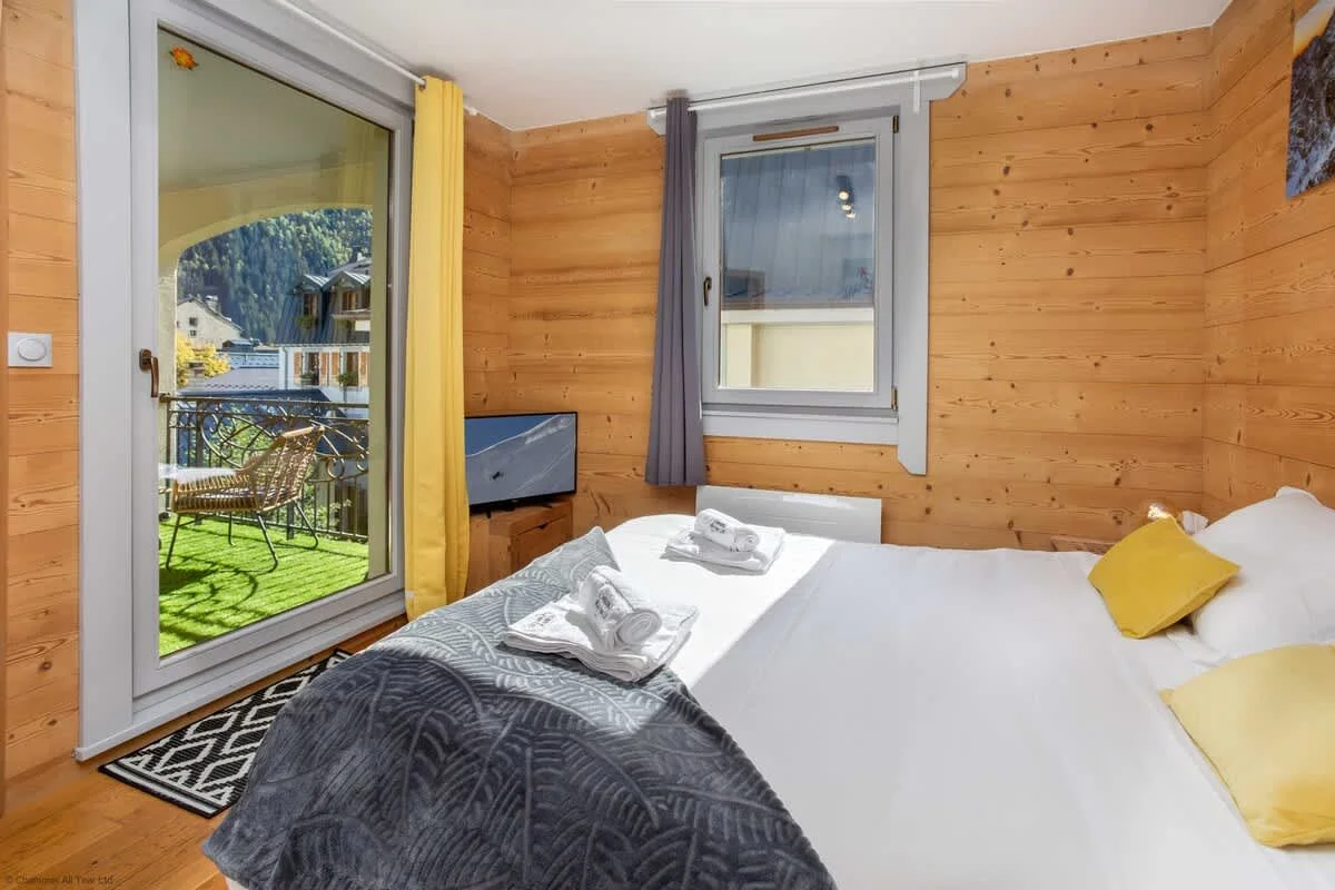Double bedroom leads onto the balcony