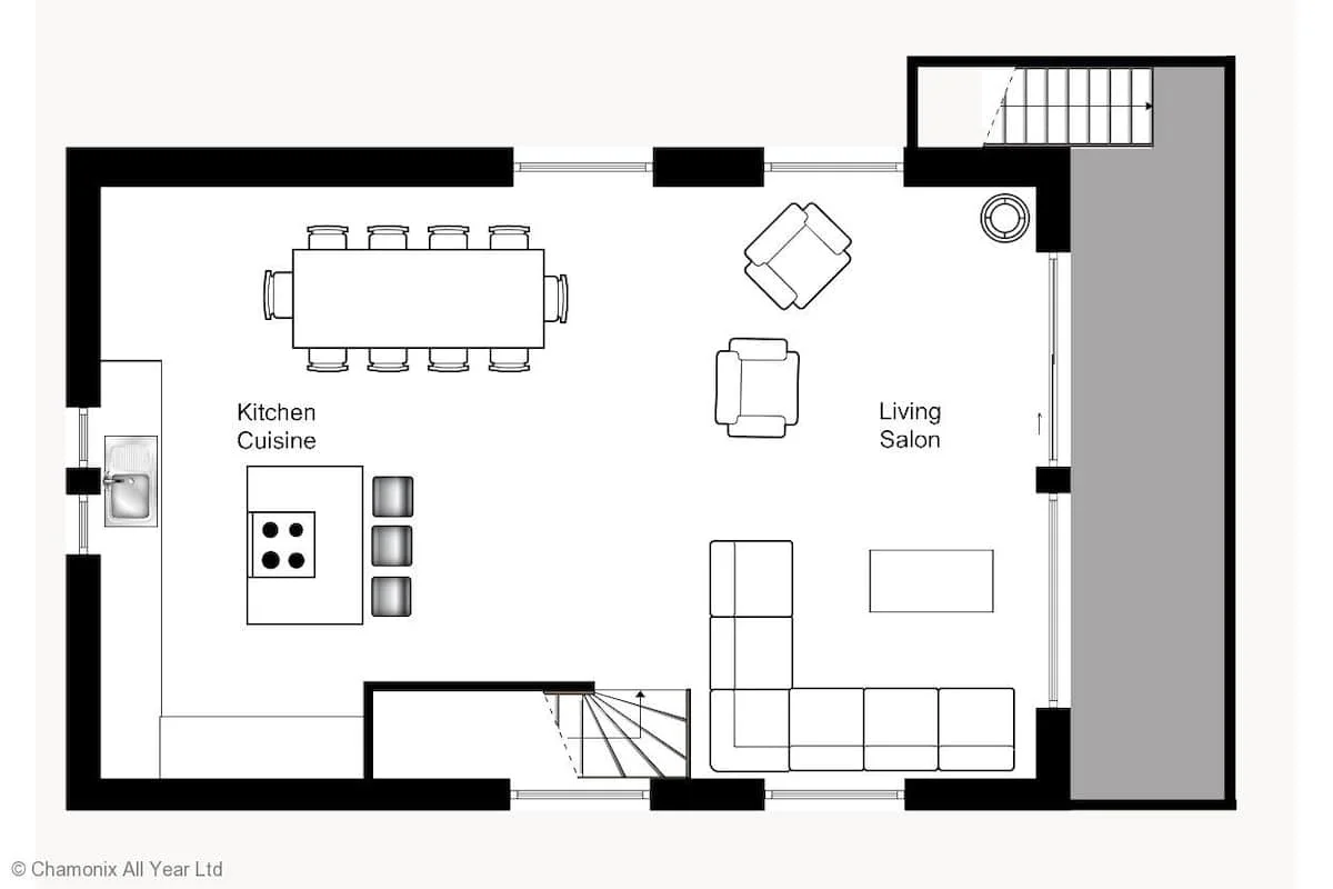 Chalet Panache first floorplan
