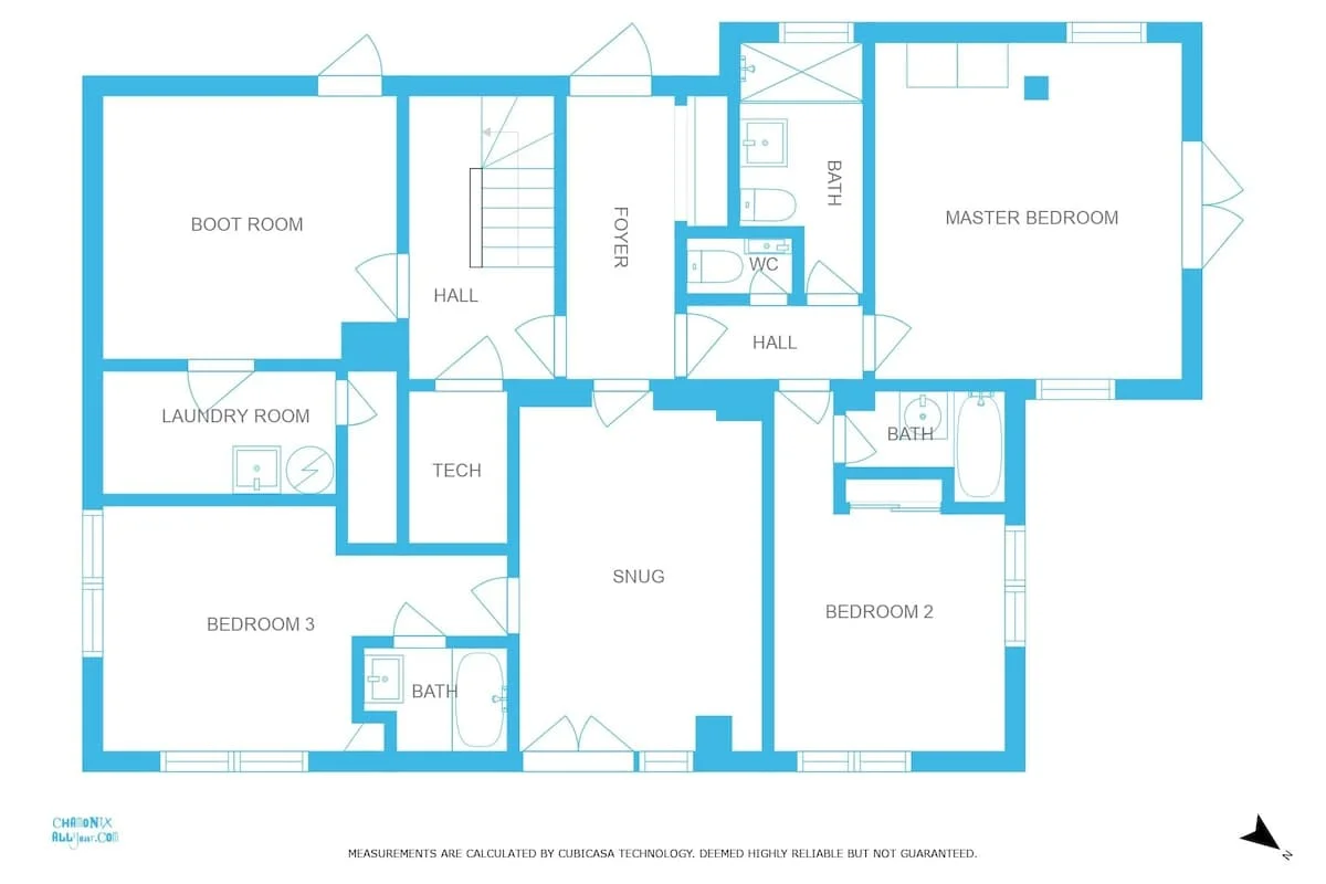 Ground floor plans for Chalet le Tricouni