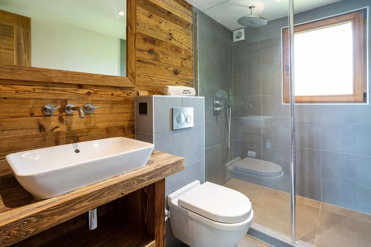 Family bathroom with walk in shower
