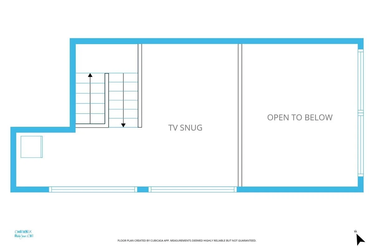 Mezzanine floorplan at Chalet du Cristal Blanc
