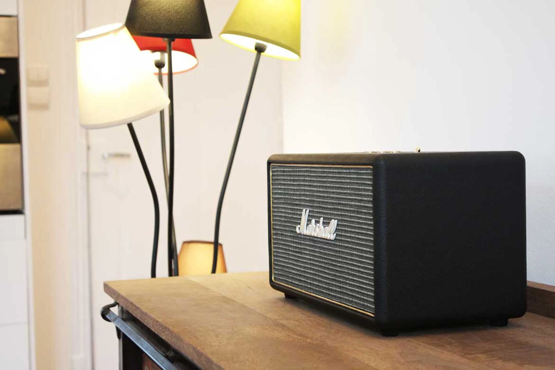 Marshall speakers and stylish furnishings