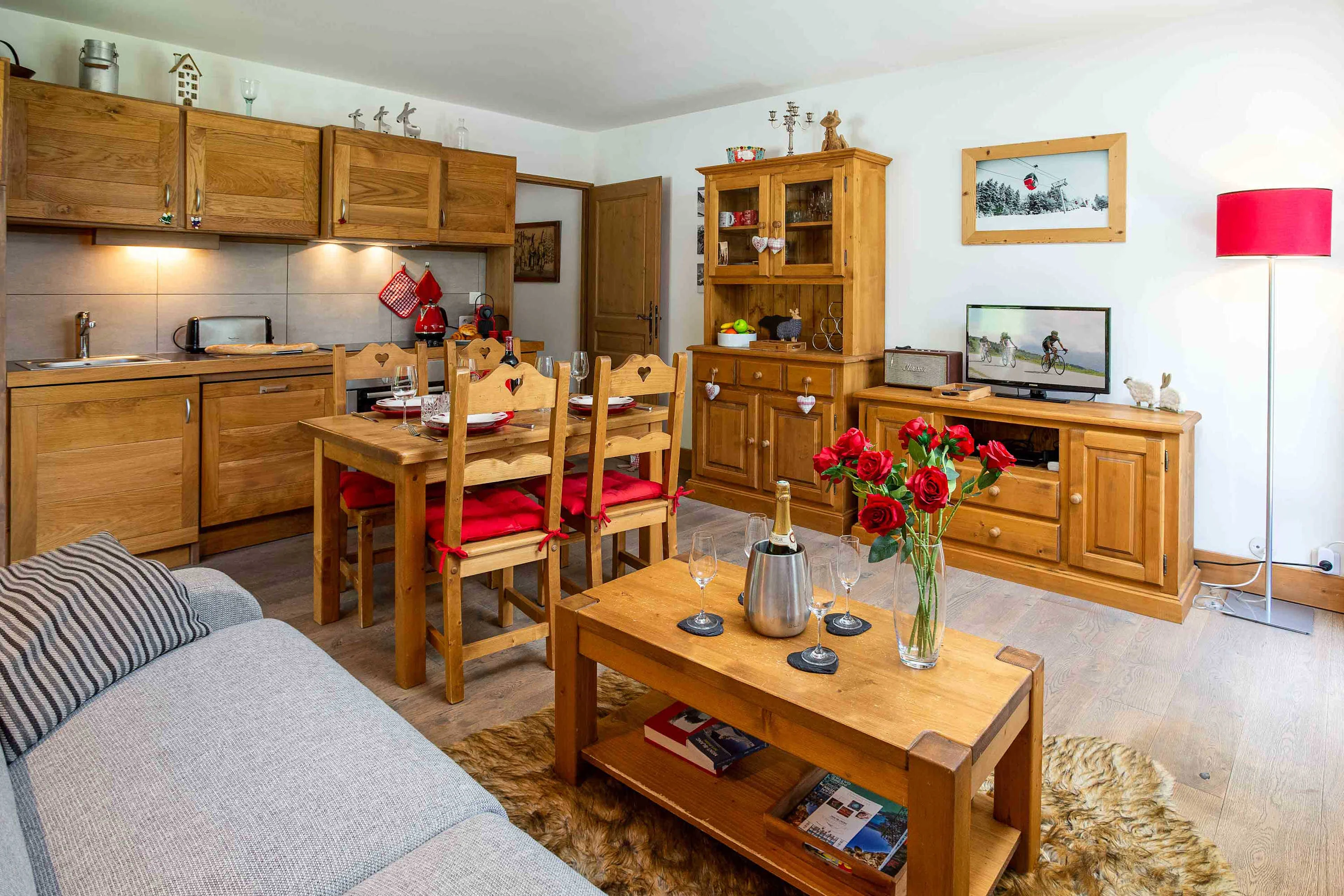 Open plan living dining kitchen