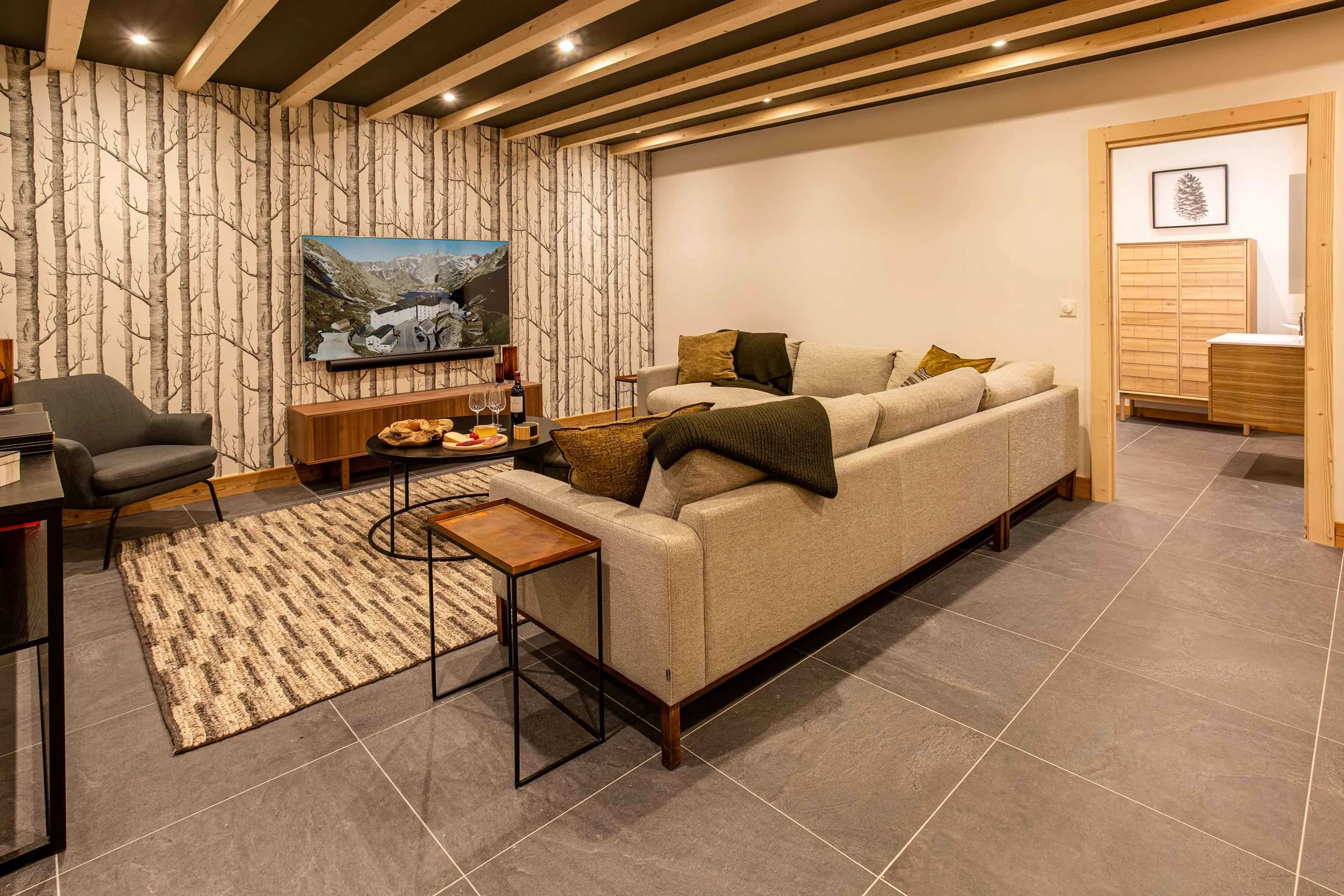 TV room with Smart TV