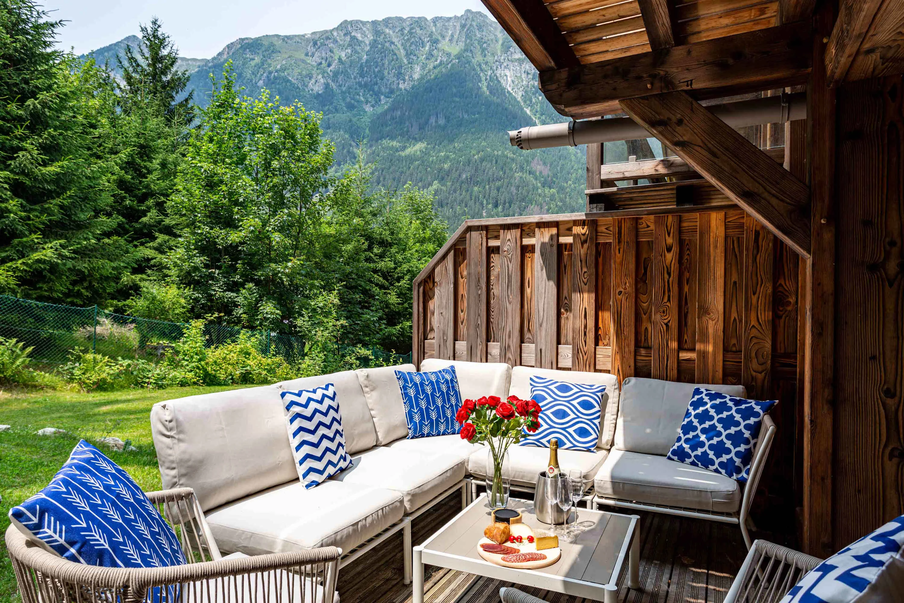 Terrace and garden