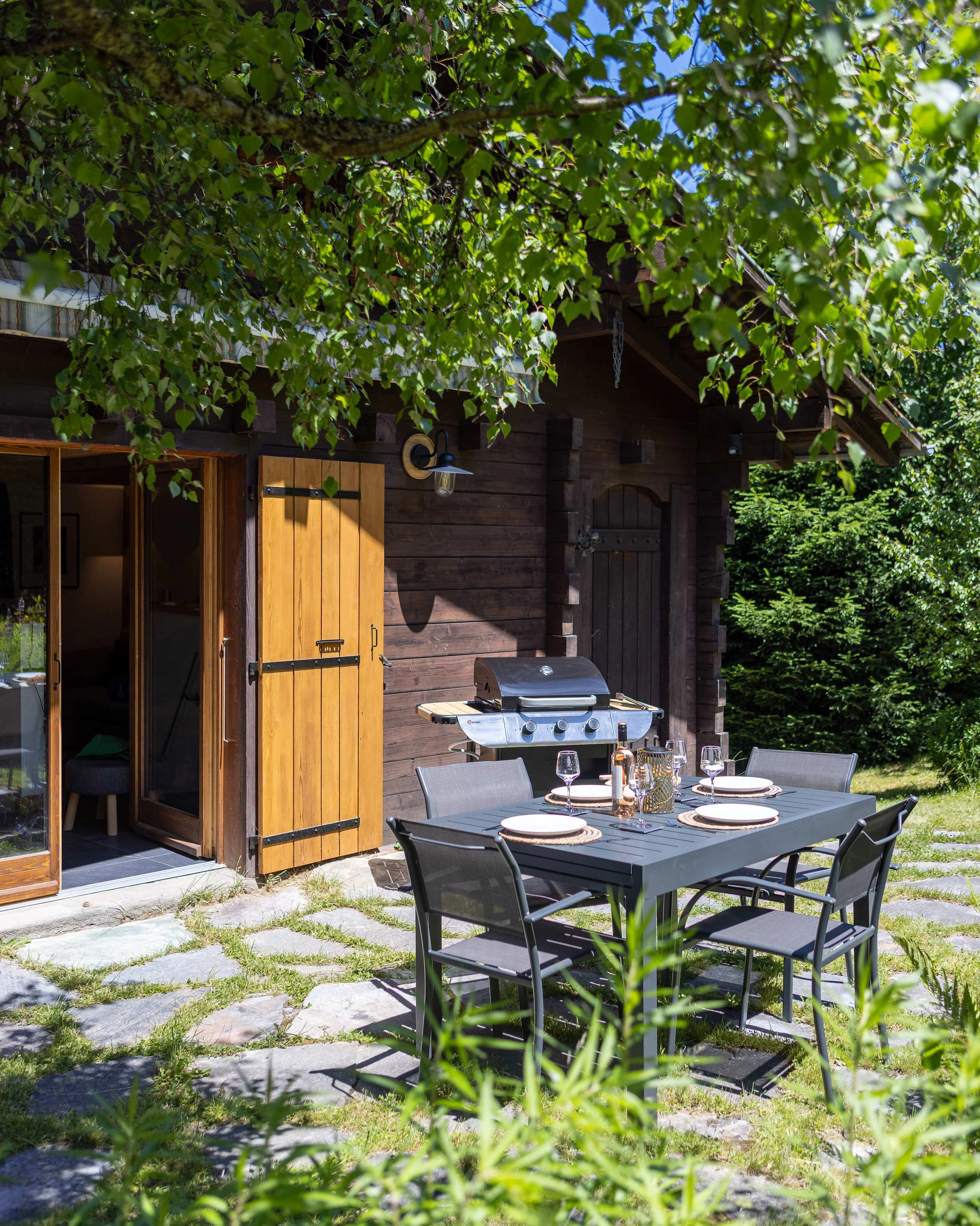 Space for outdoor relaxation and meals.