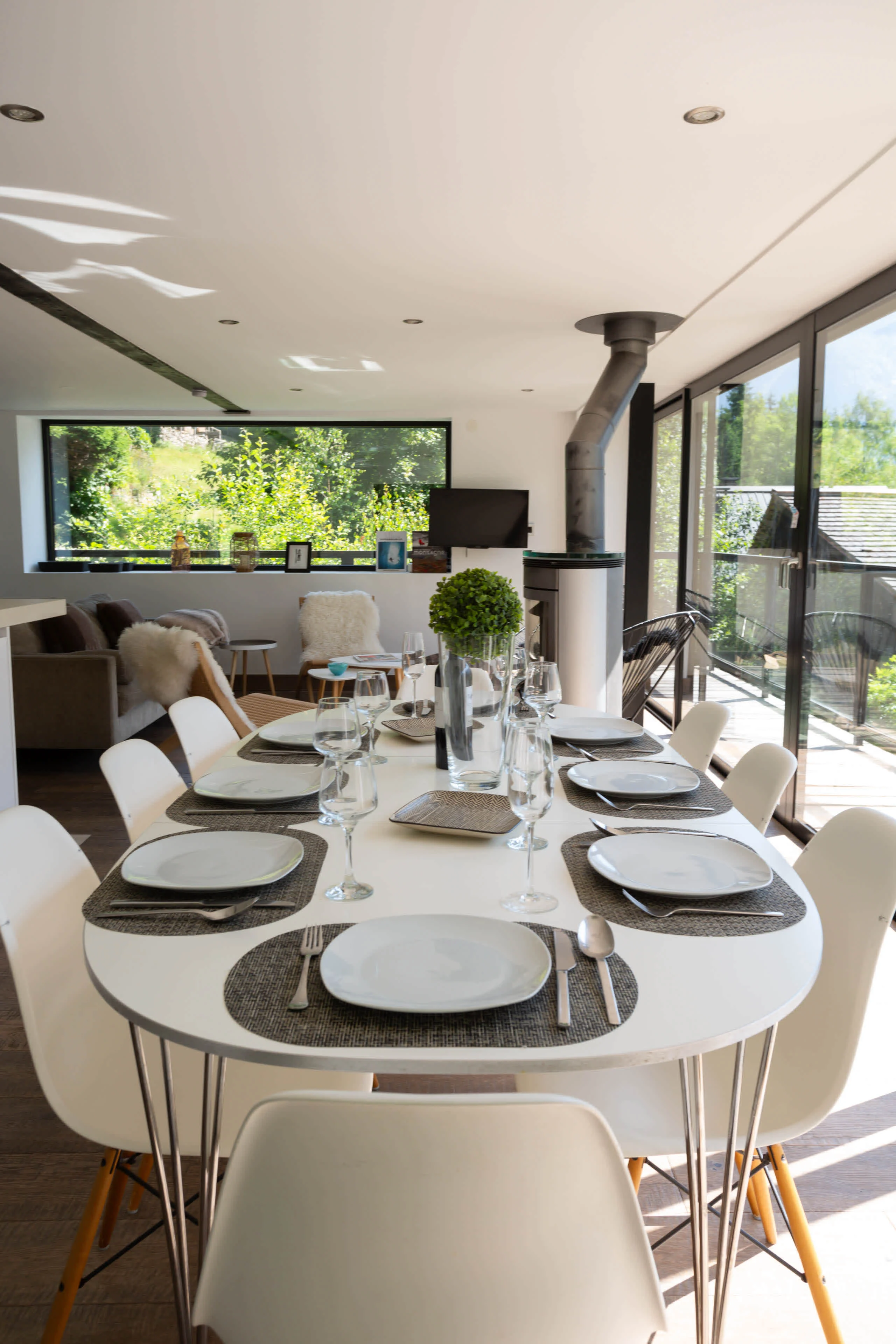 Dining table seats 8