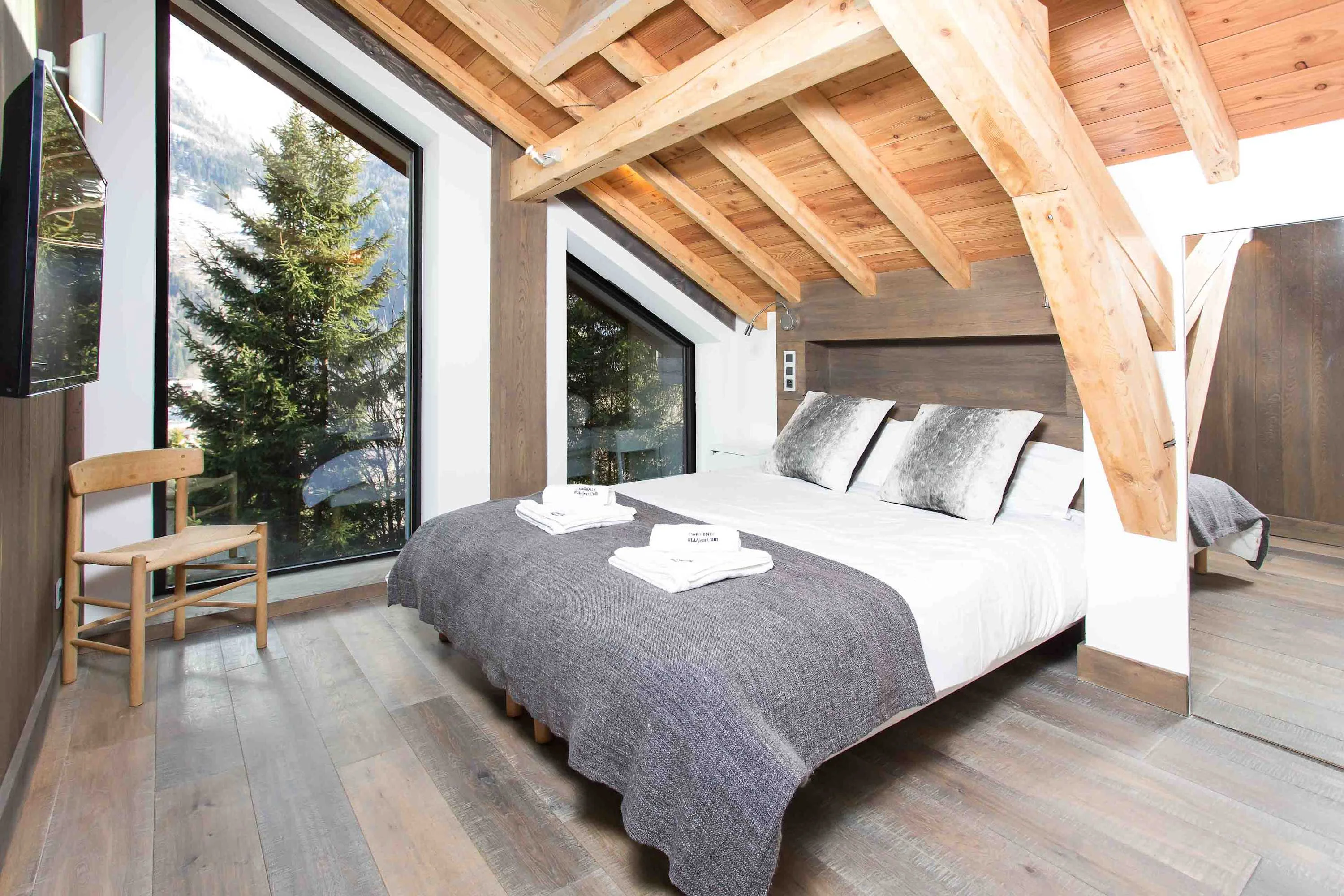 Beautiful modern chalet bedroom
