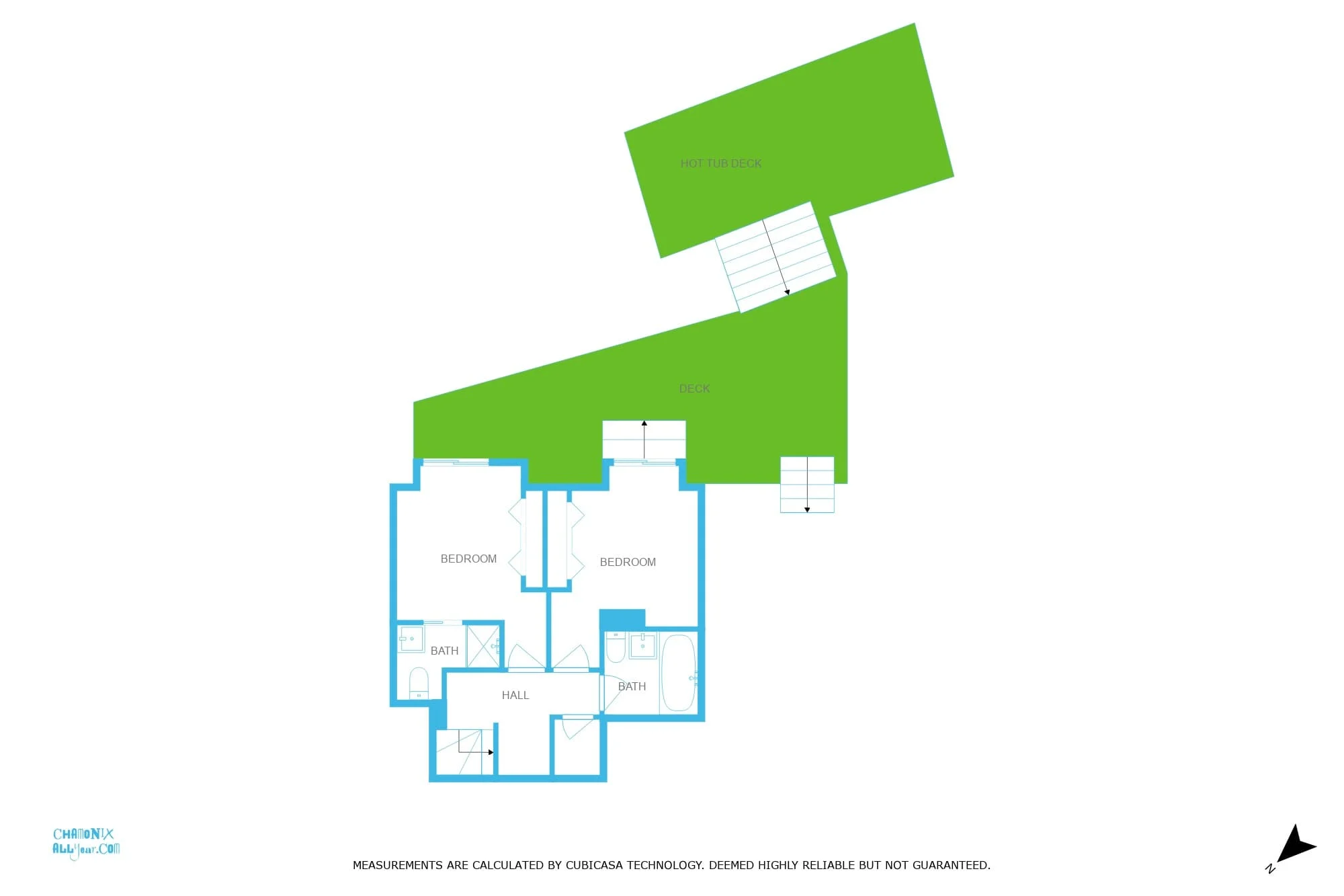 Lower ground floor plan with hot tub deck