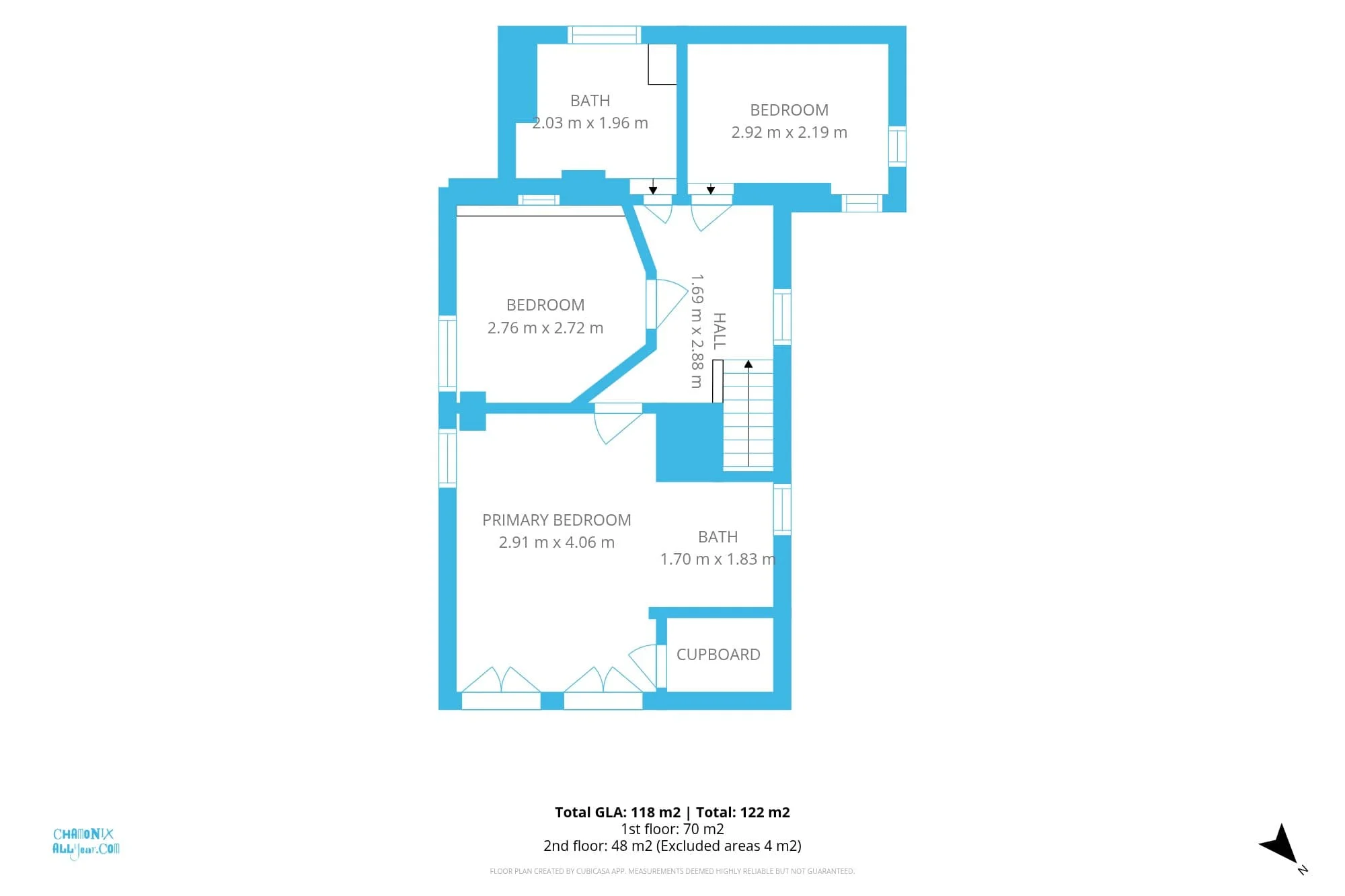 Chalet Martinique first floor plan