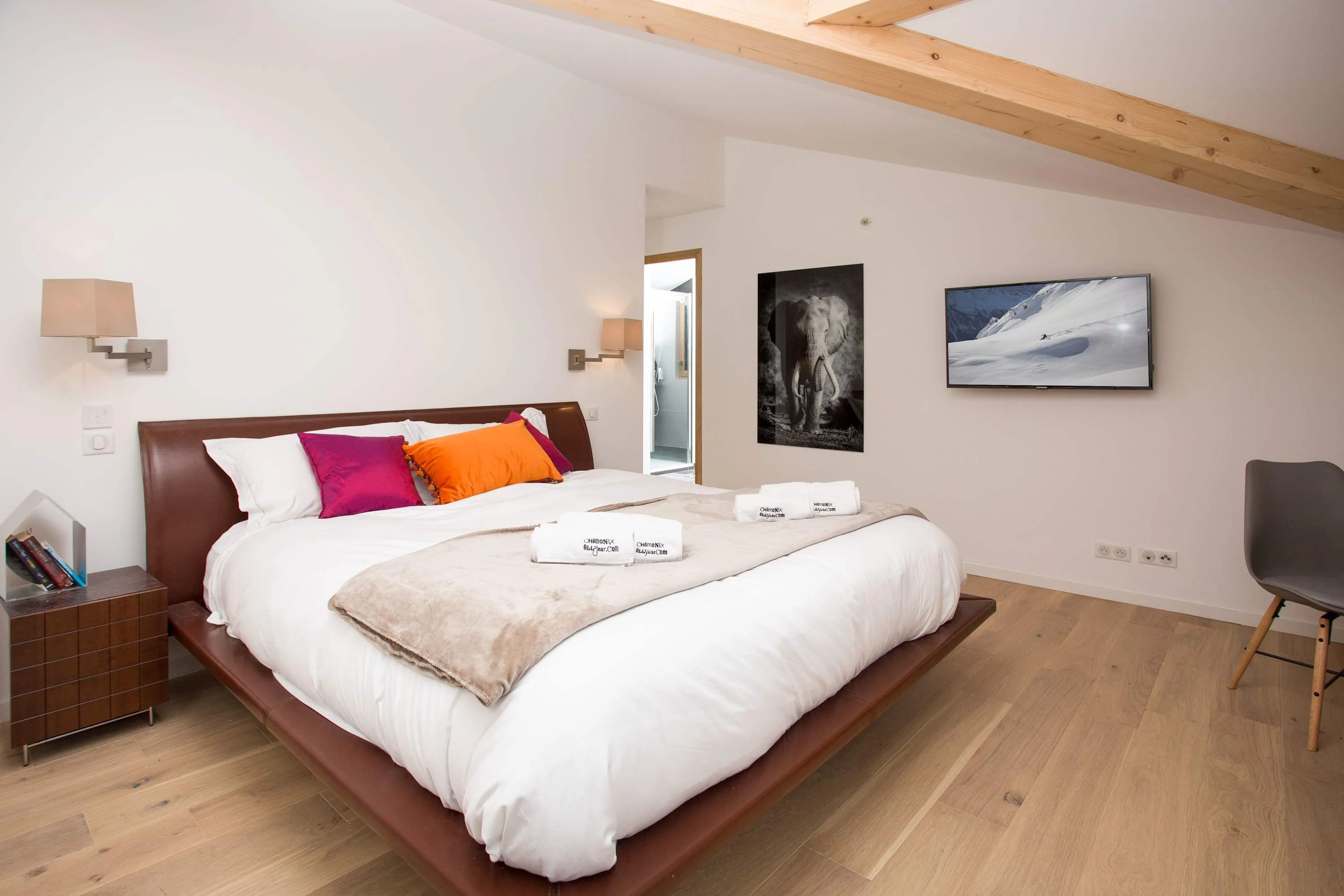 Master suite has a superking bed, ensuite bathroom, balcony & walk-in wardrobe