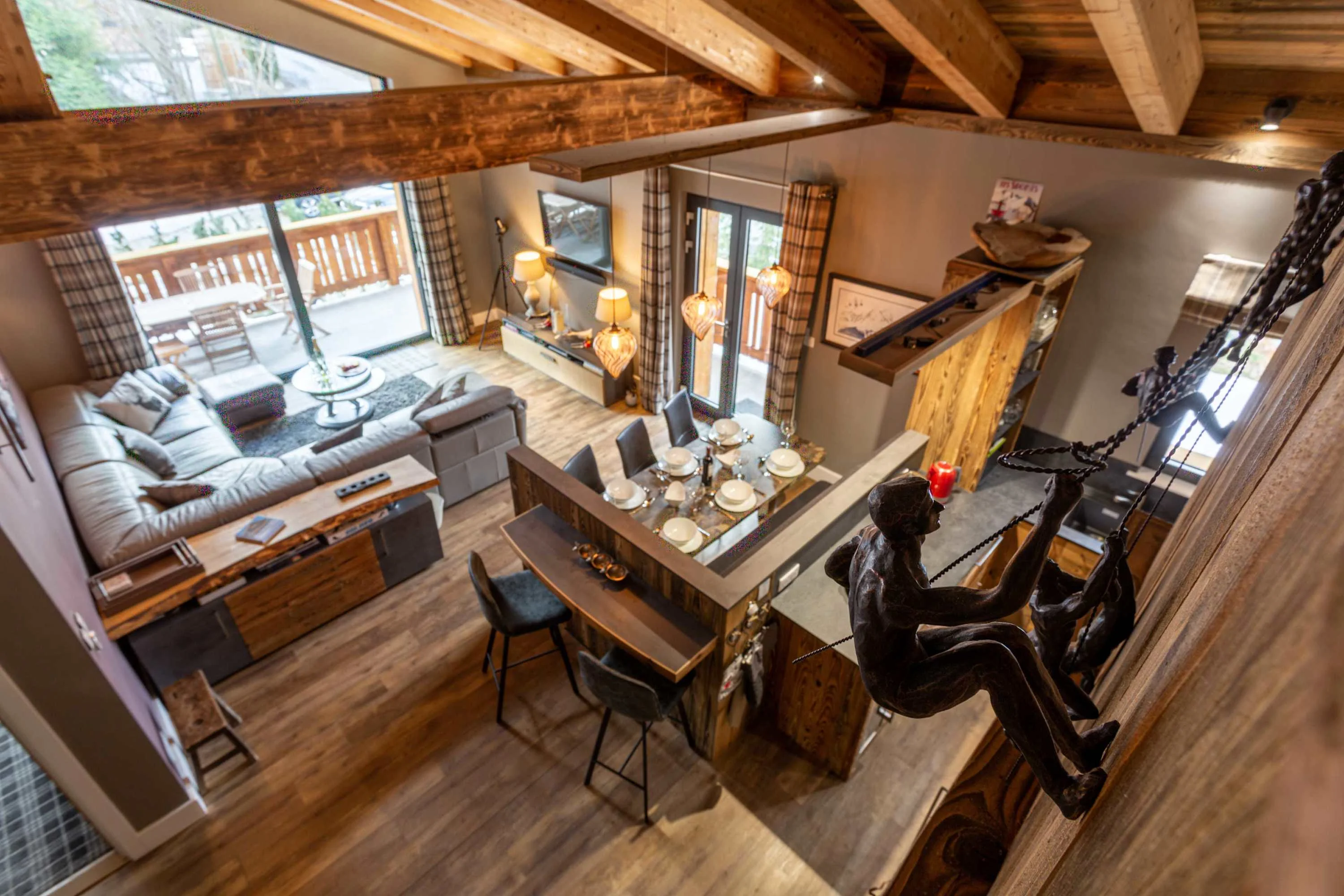 Upstairs open plan living area