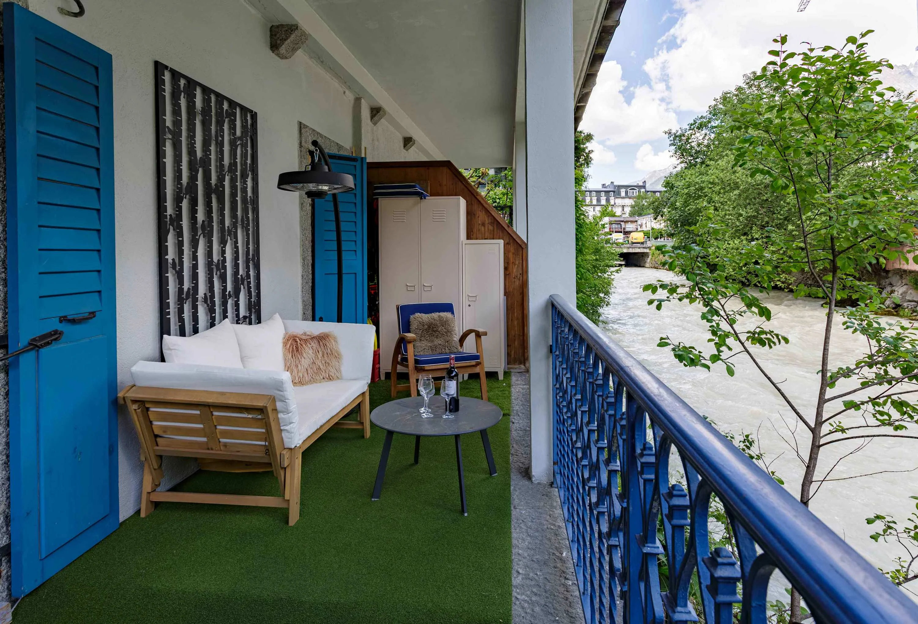 Terrace overlooking the river
