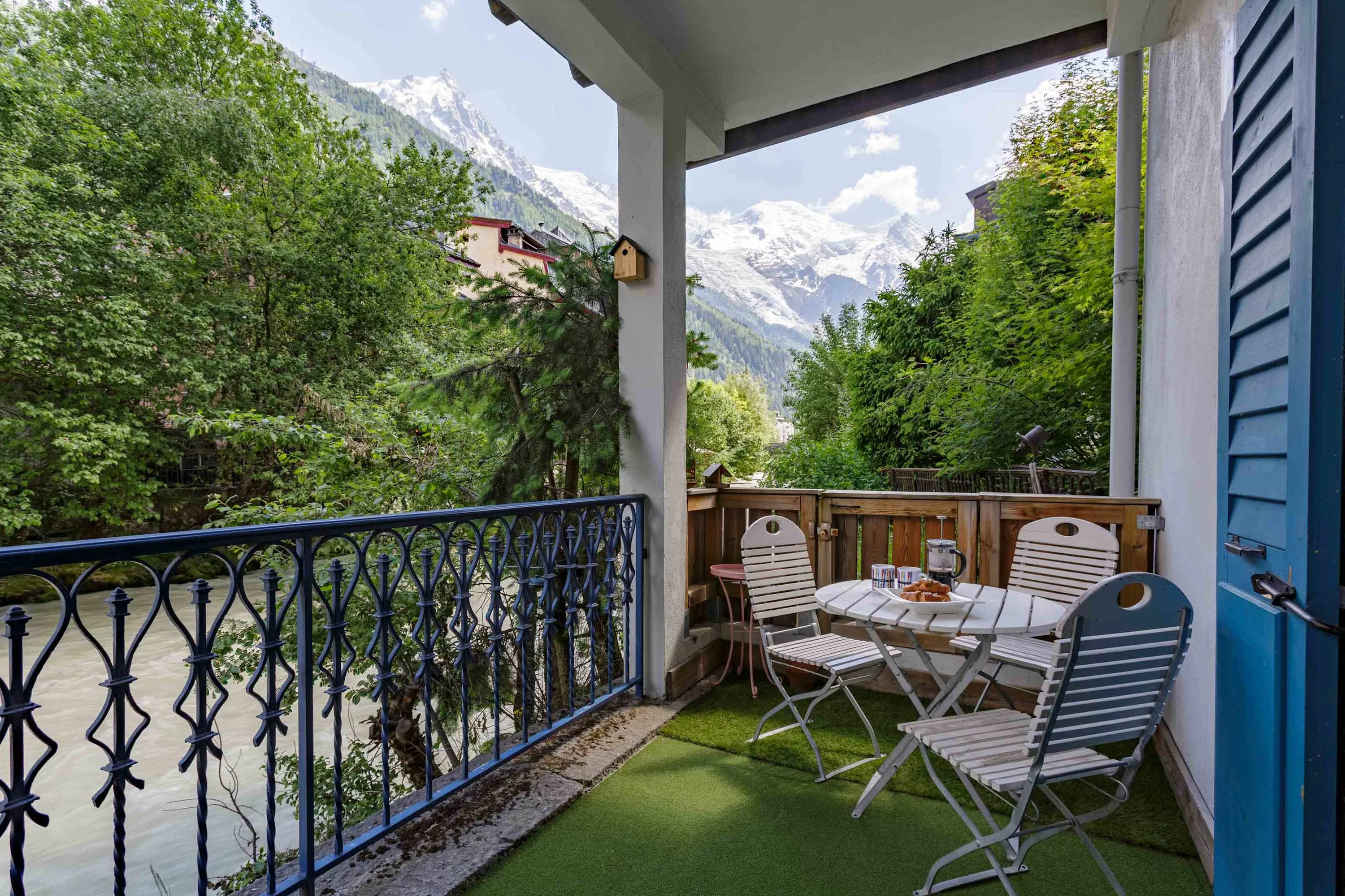 Terrace overlooking the river