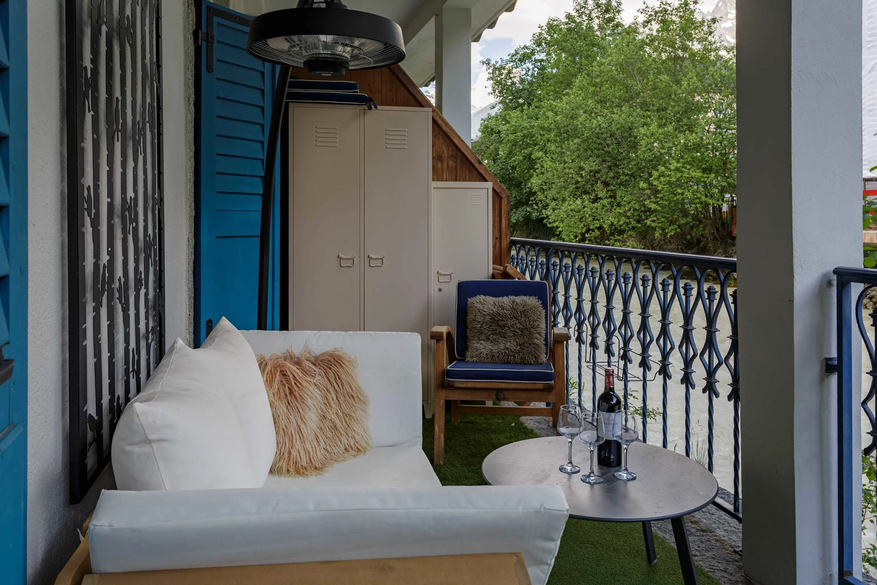 Terrace overlooking the river
