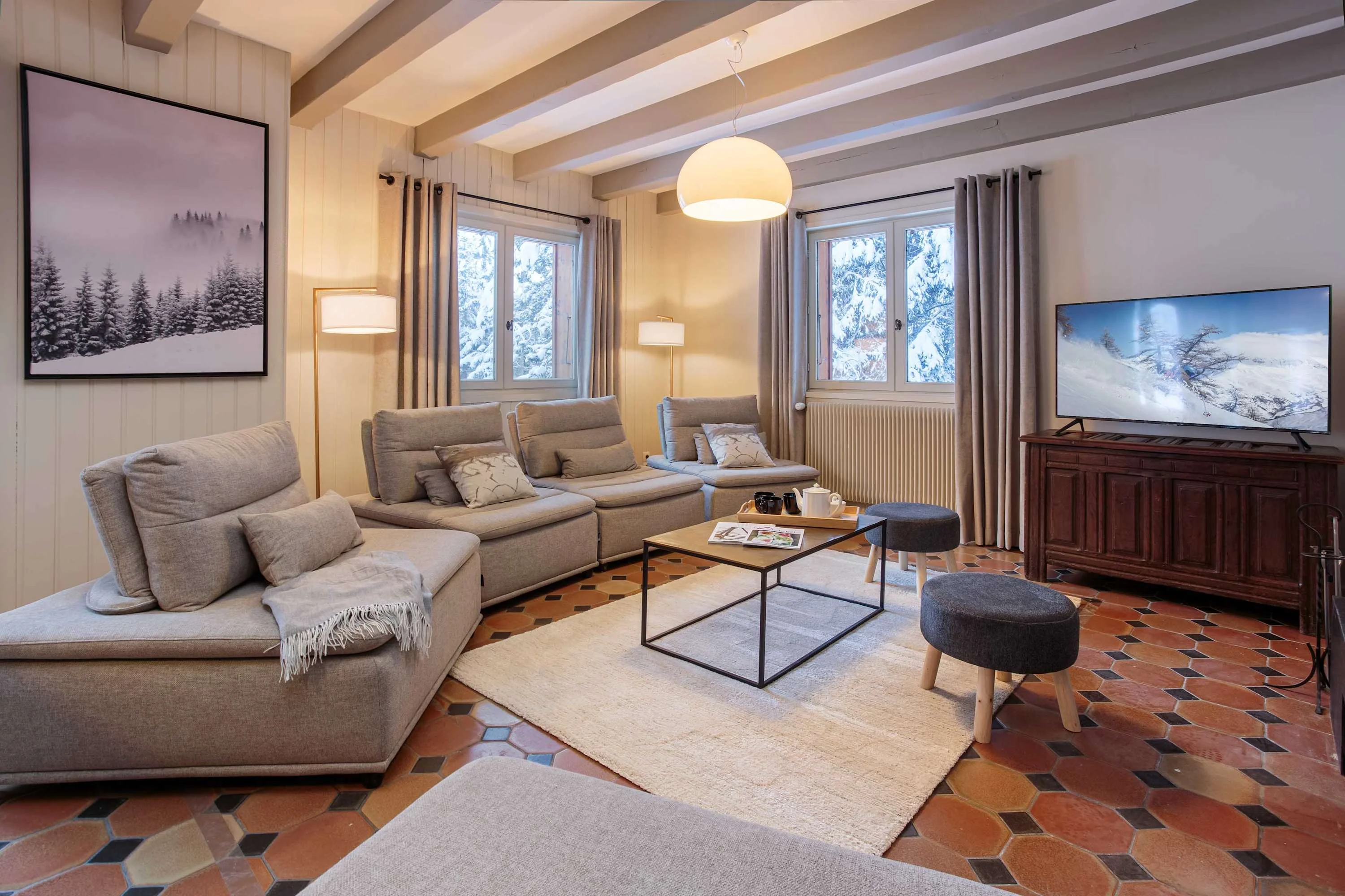Open plan living room