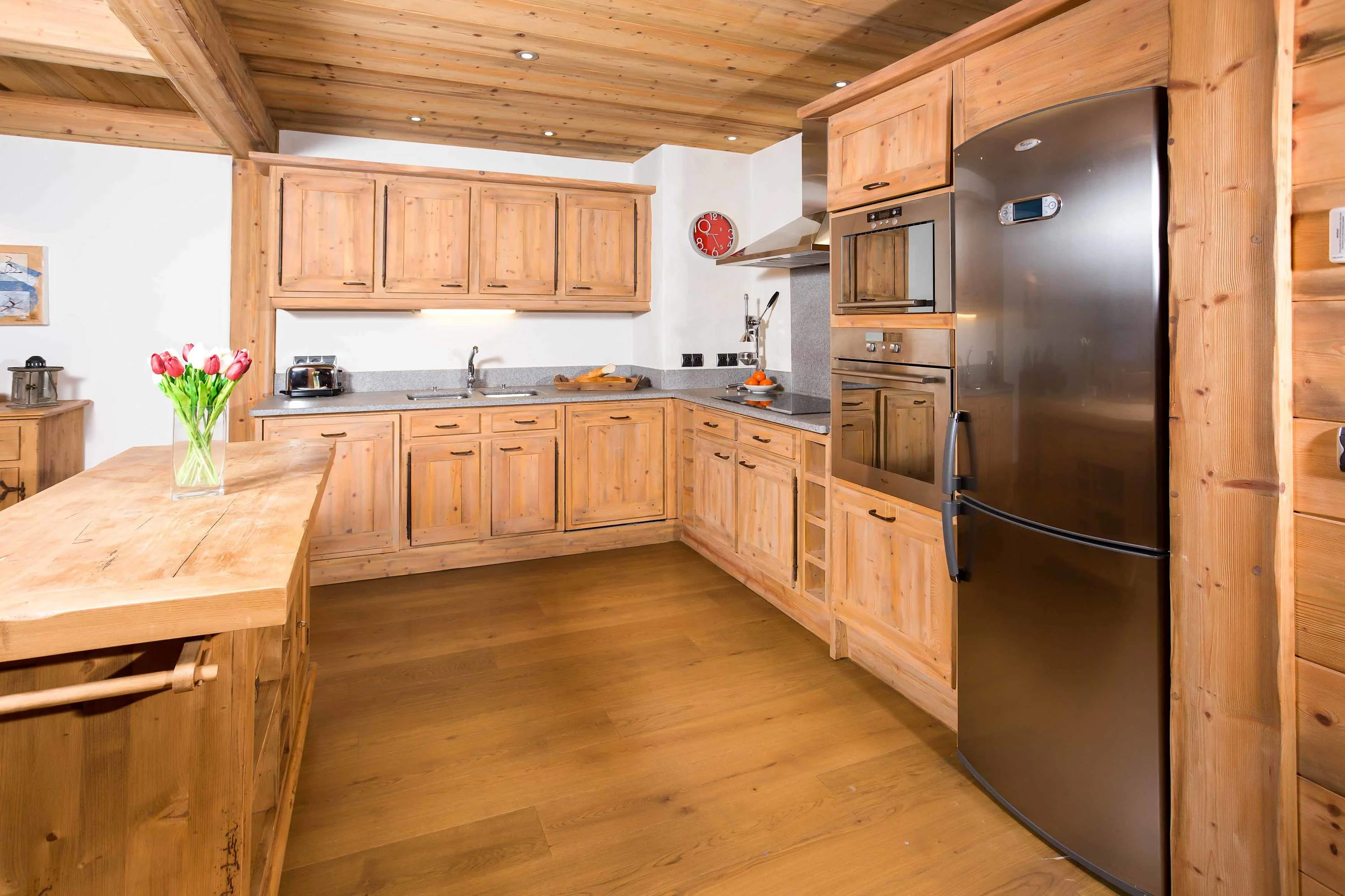 The kitchen is well-equipped for home-cooked meals