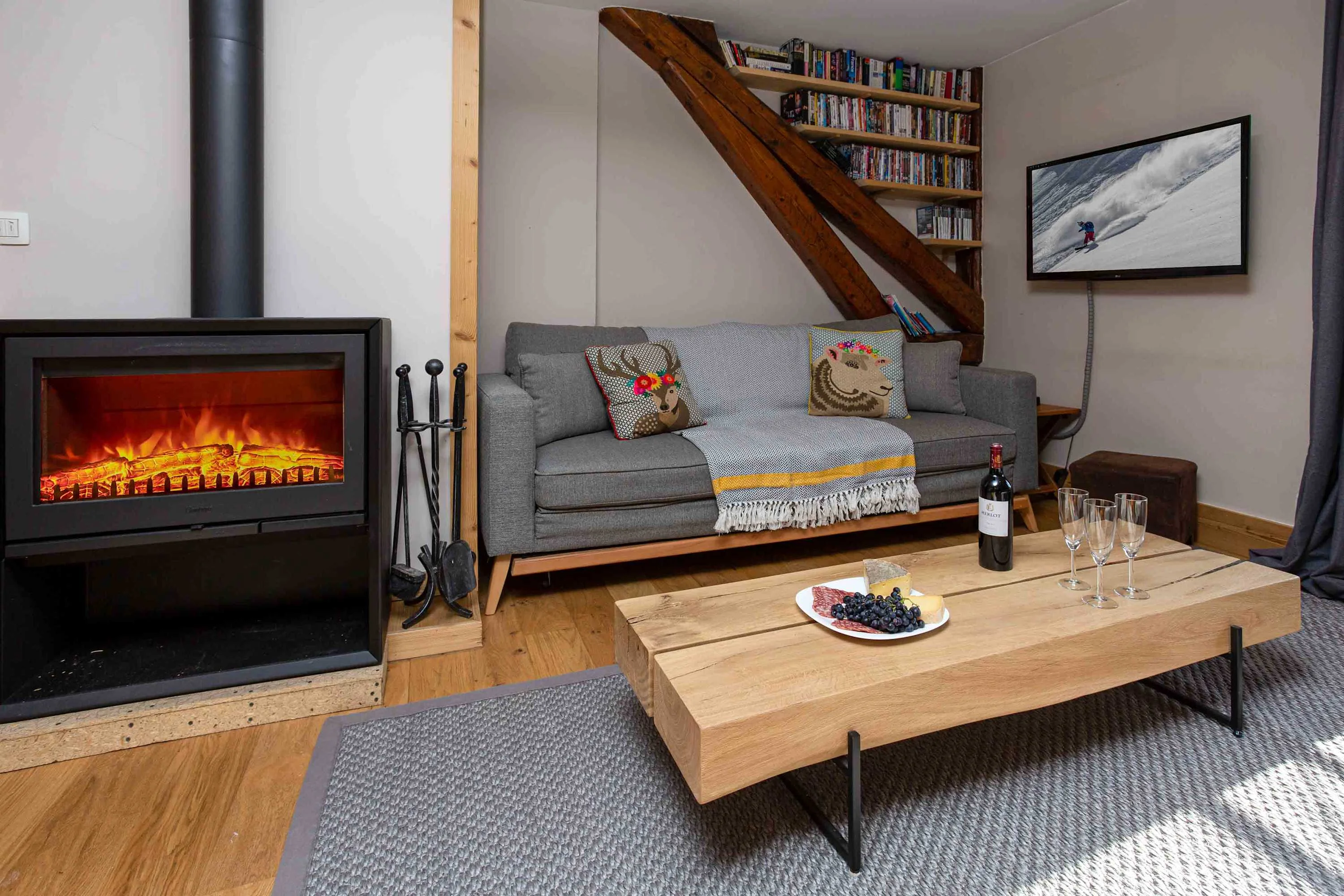 Fireplace in living room