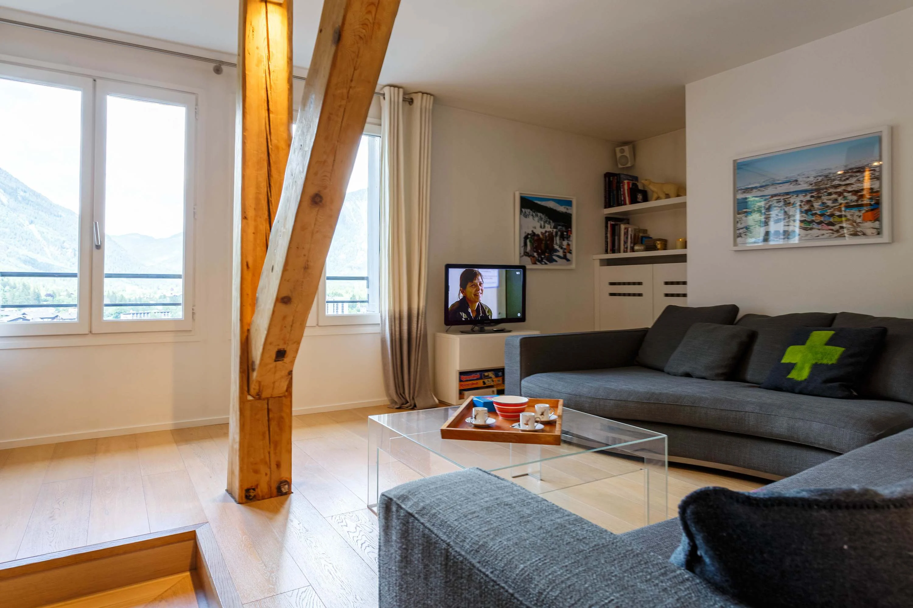 Large sitting area in open-plan living room
