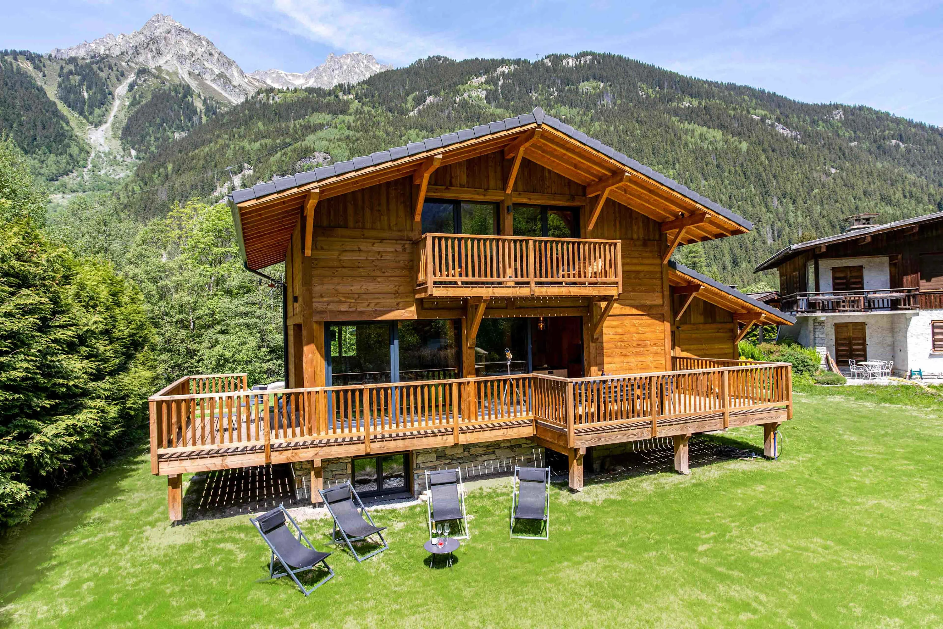 Chalet du Gouter with mountain views