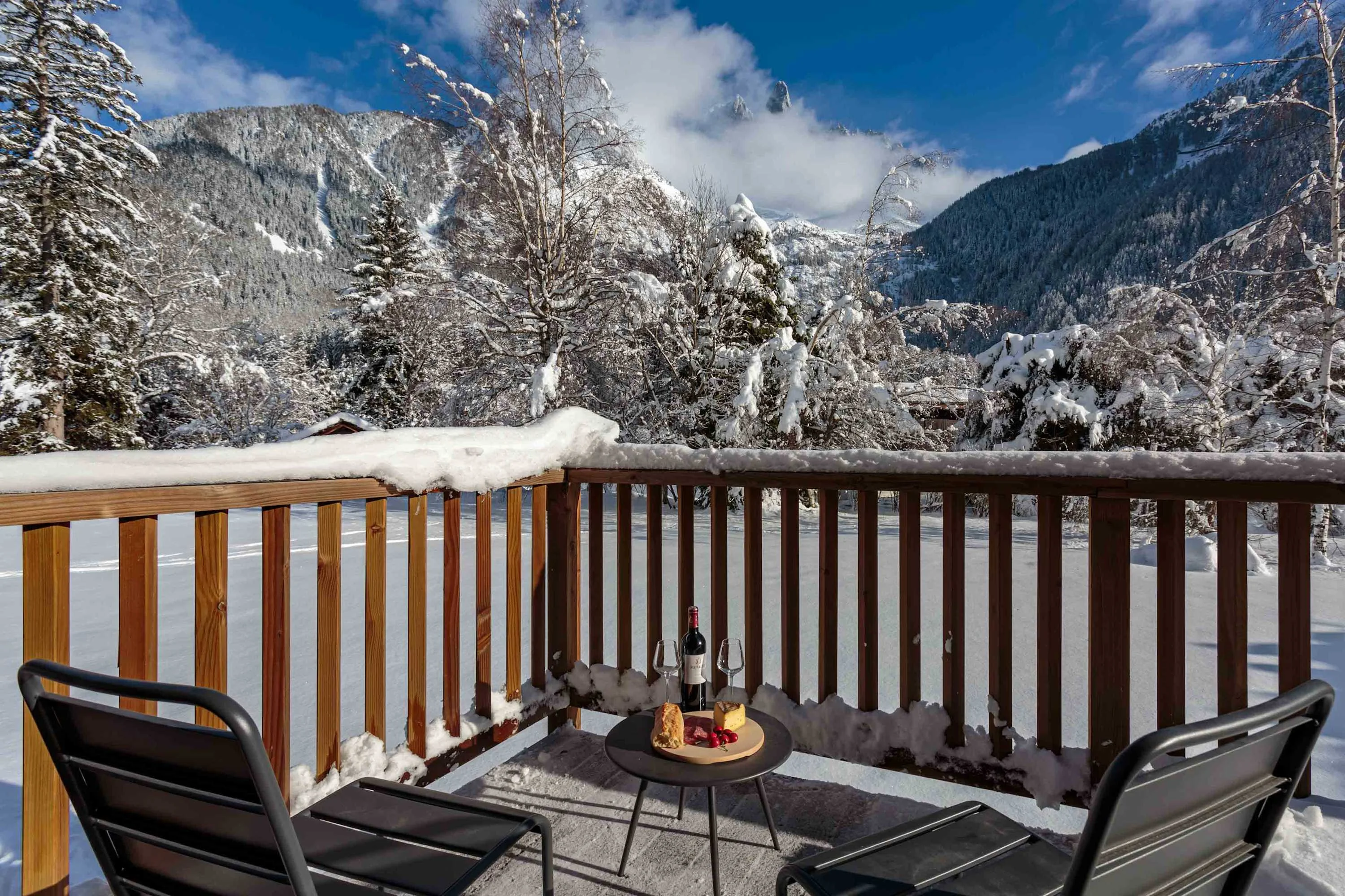 View from the balcony in winter