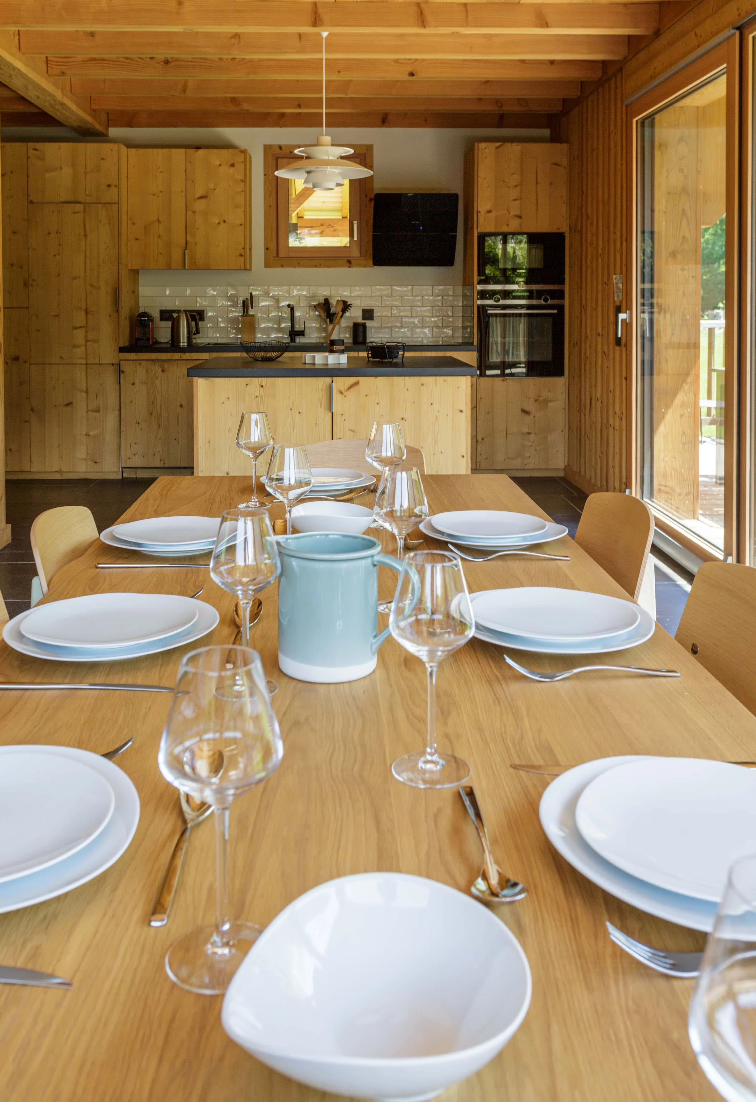 Open plan living dining kitchen