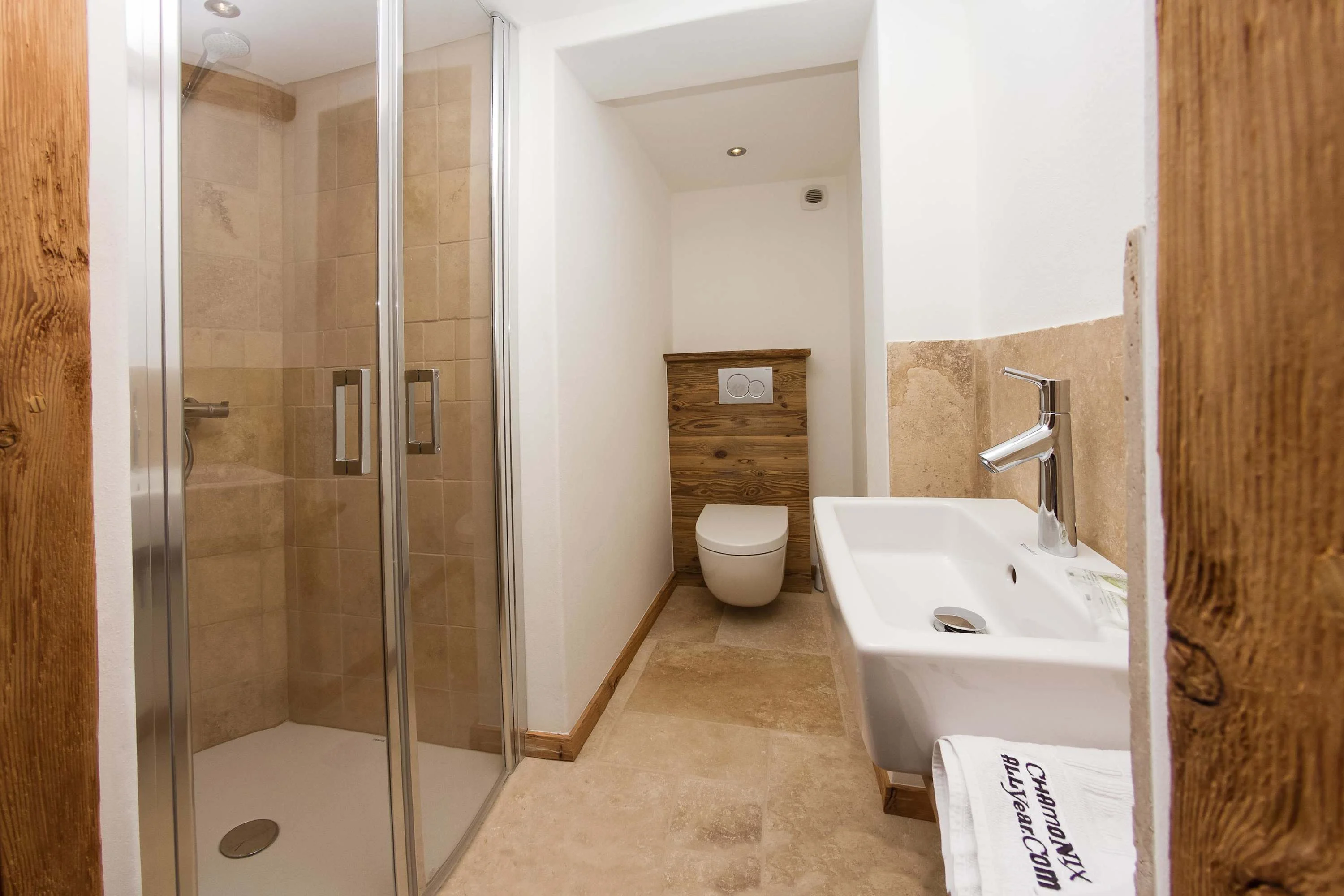 Ensuite bathroom on the lower ground floor with Italian shower & WC