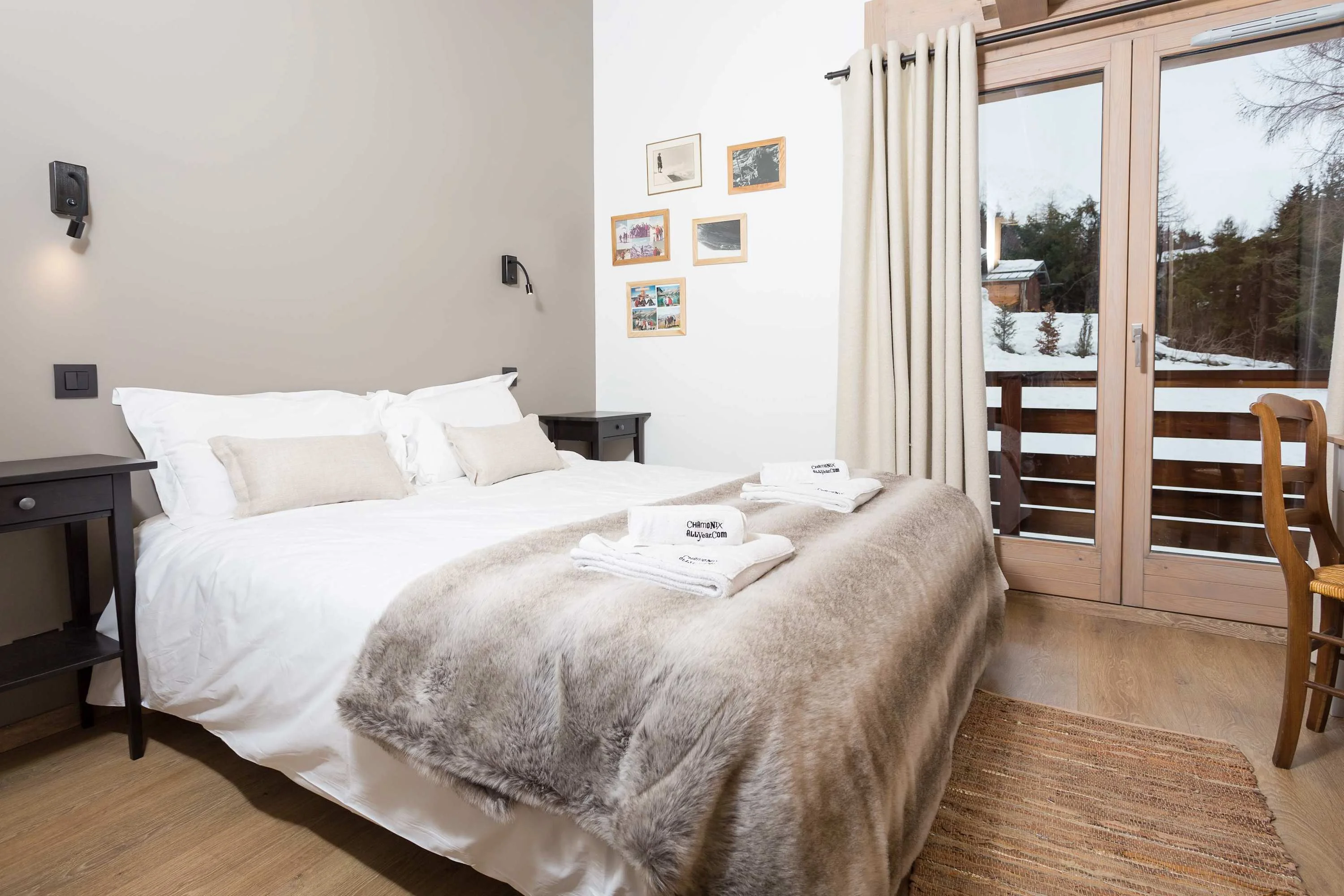 Master bedroom on main level with terrace access