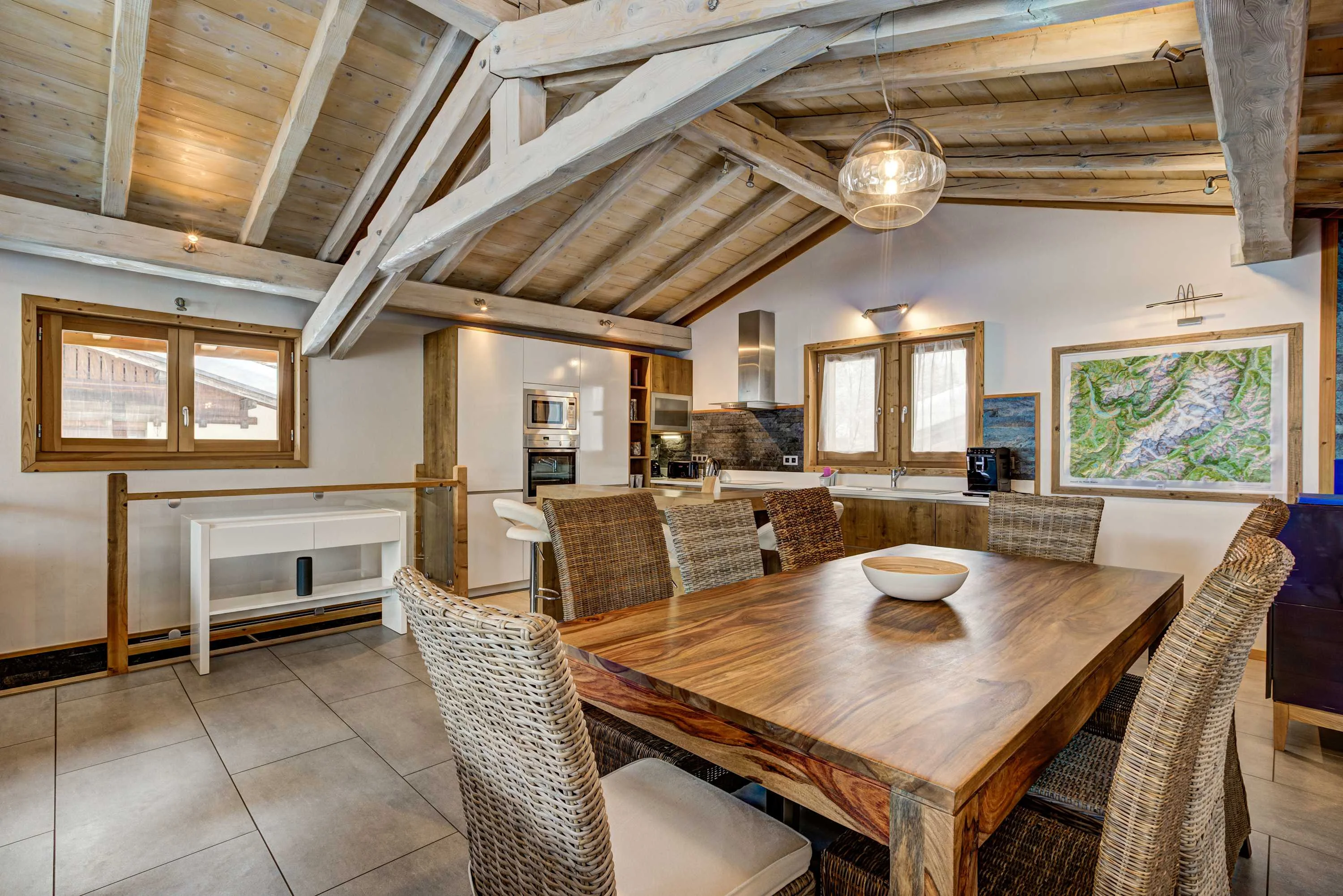 Dining table seats 8