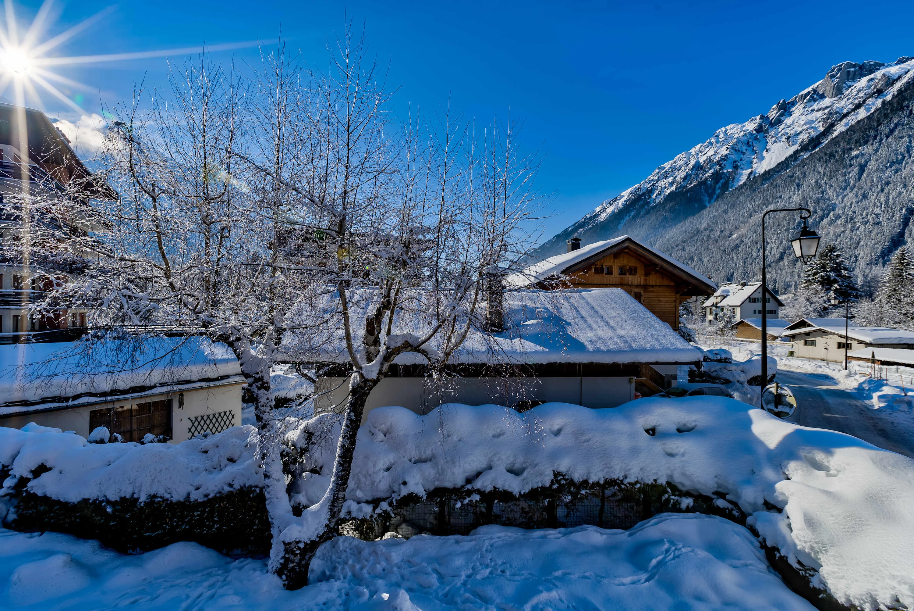 Winter garden at Chalet Panache