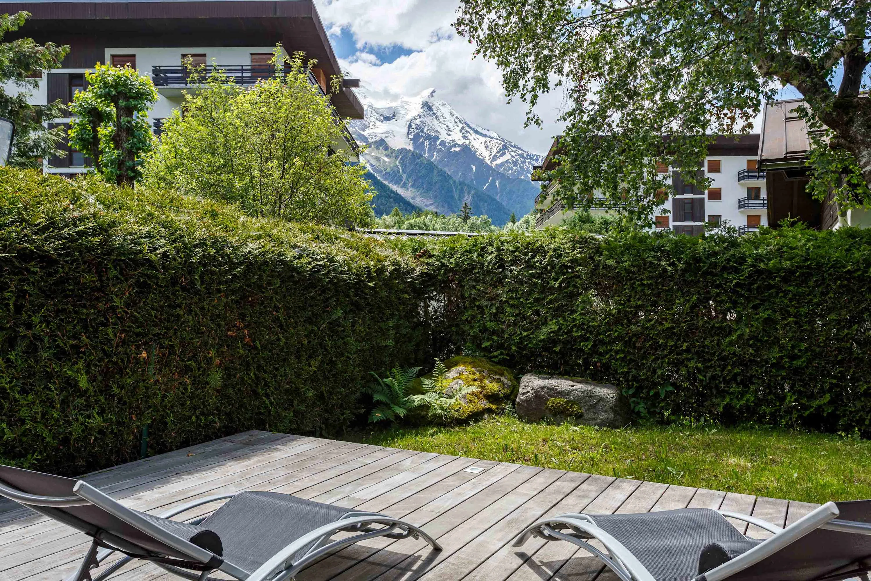 Deck chairs & mountain views