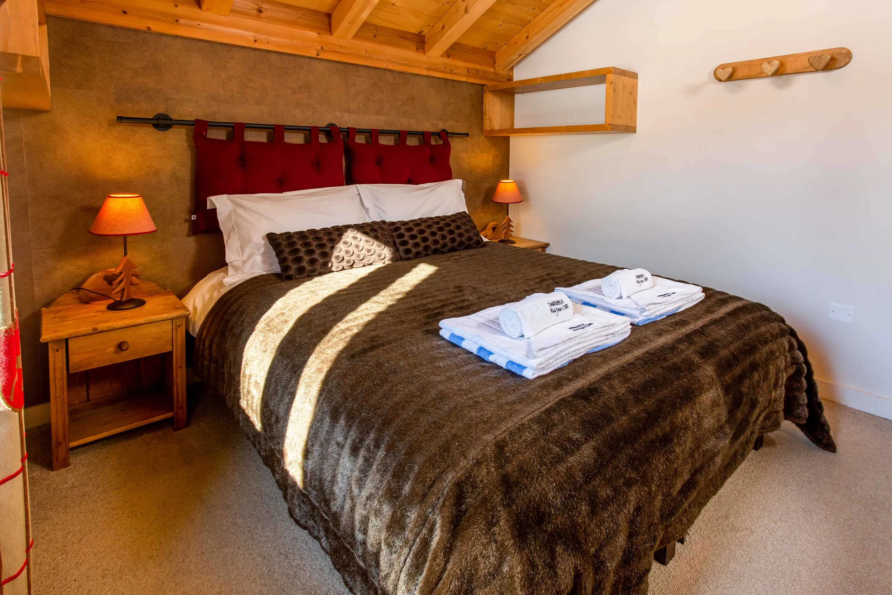 Double or twin bedroom, with balcony facing Mt Blanc
