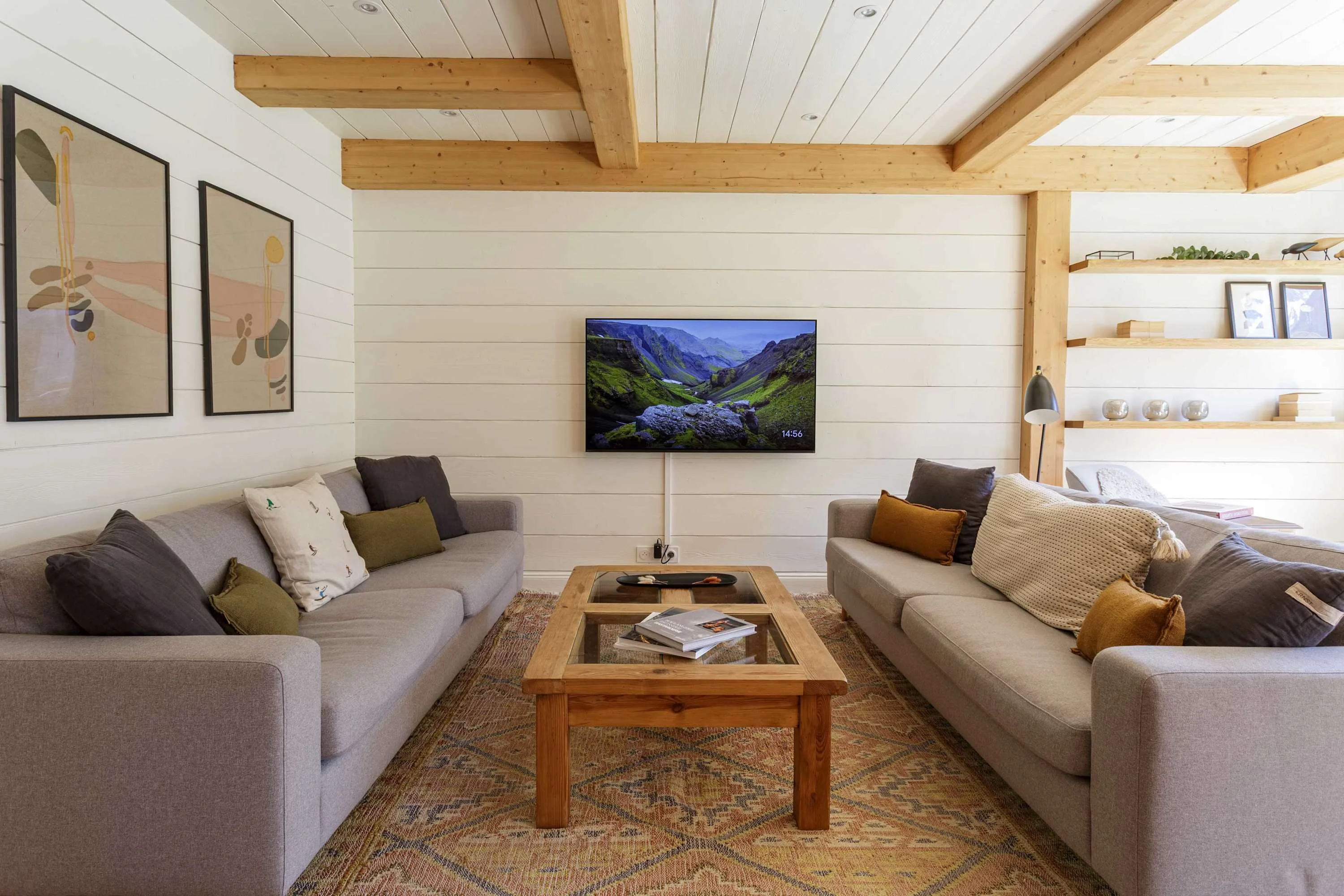 Comfortable sofas with Smart TV