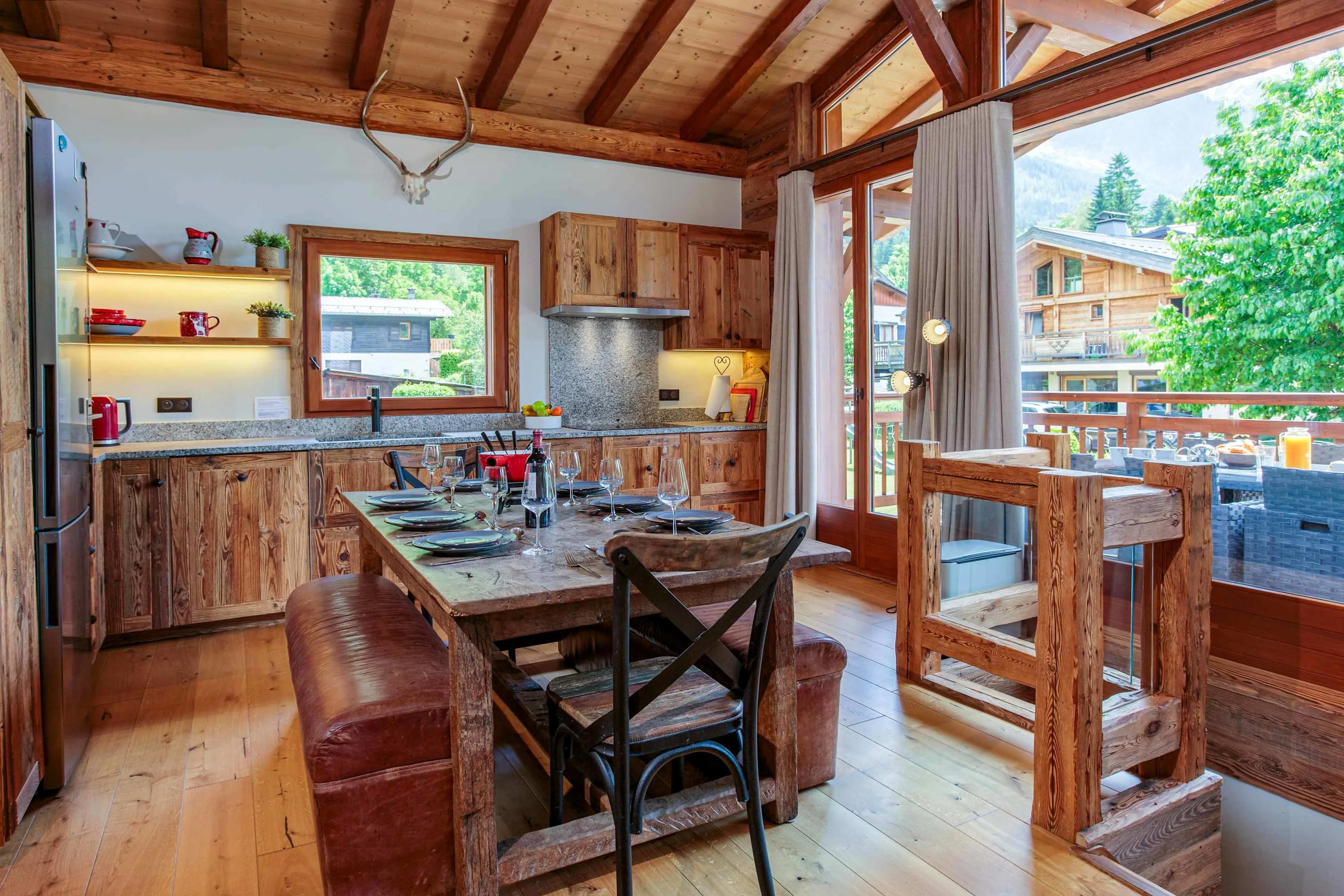 Dining and kitchen area