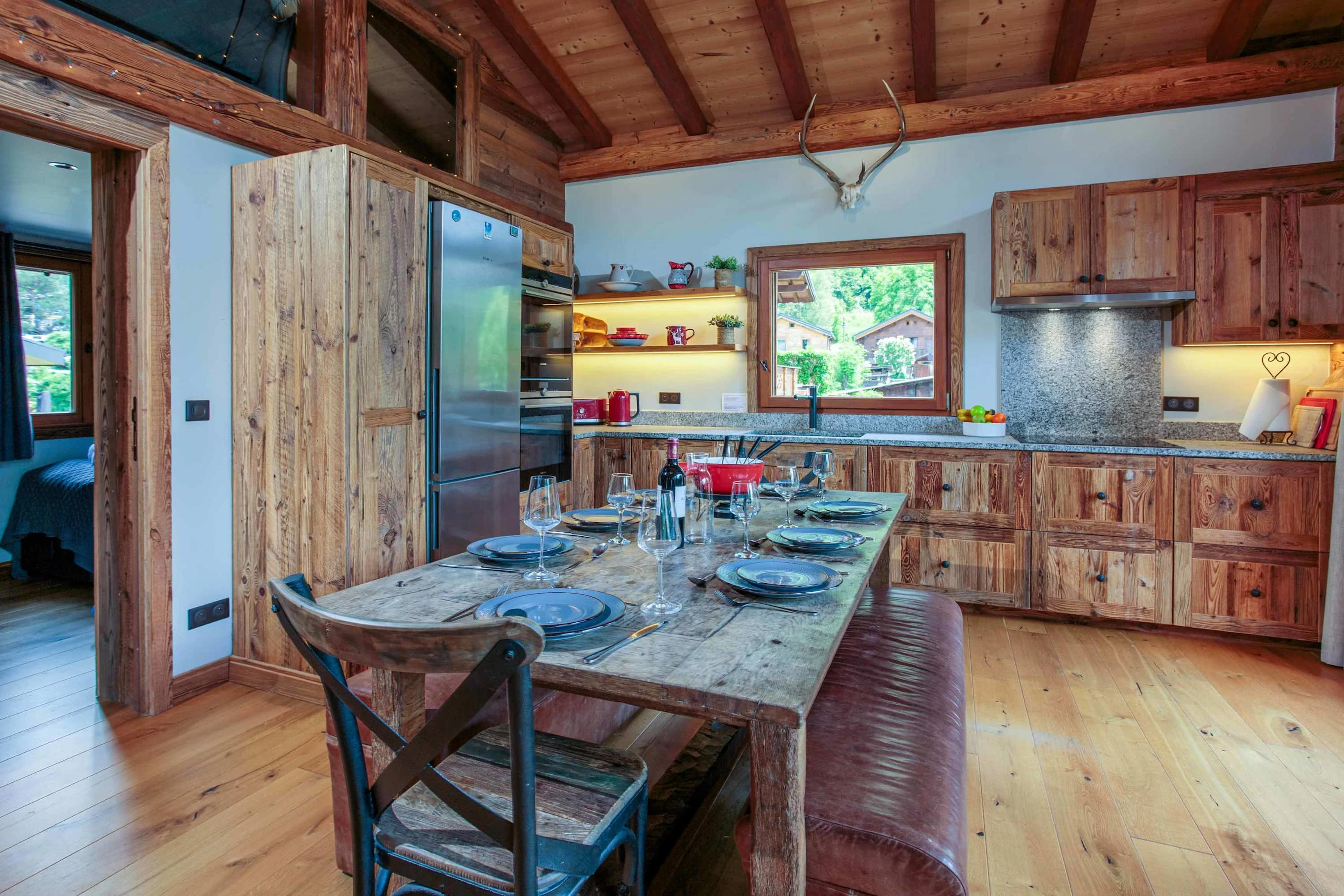 Dining and kitchen area