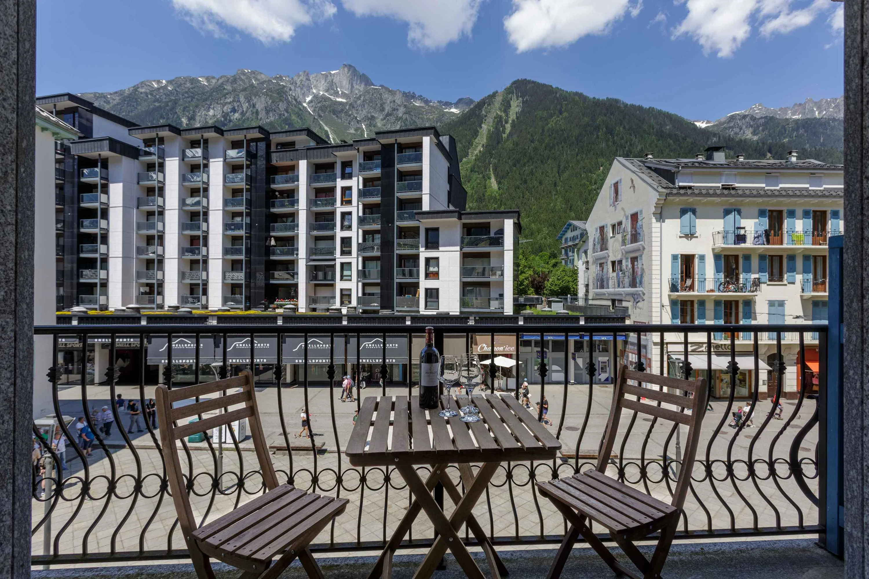 Balmat apartment's balcony has mountain views